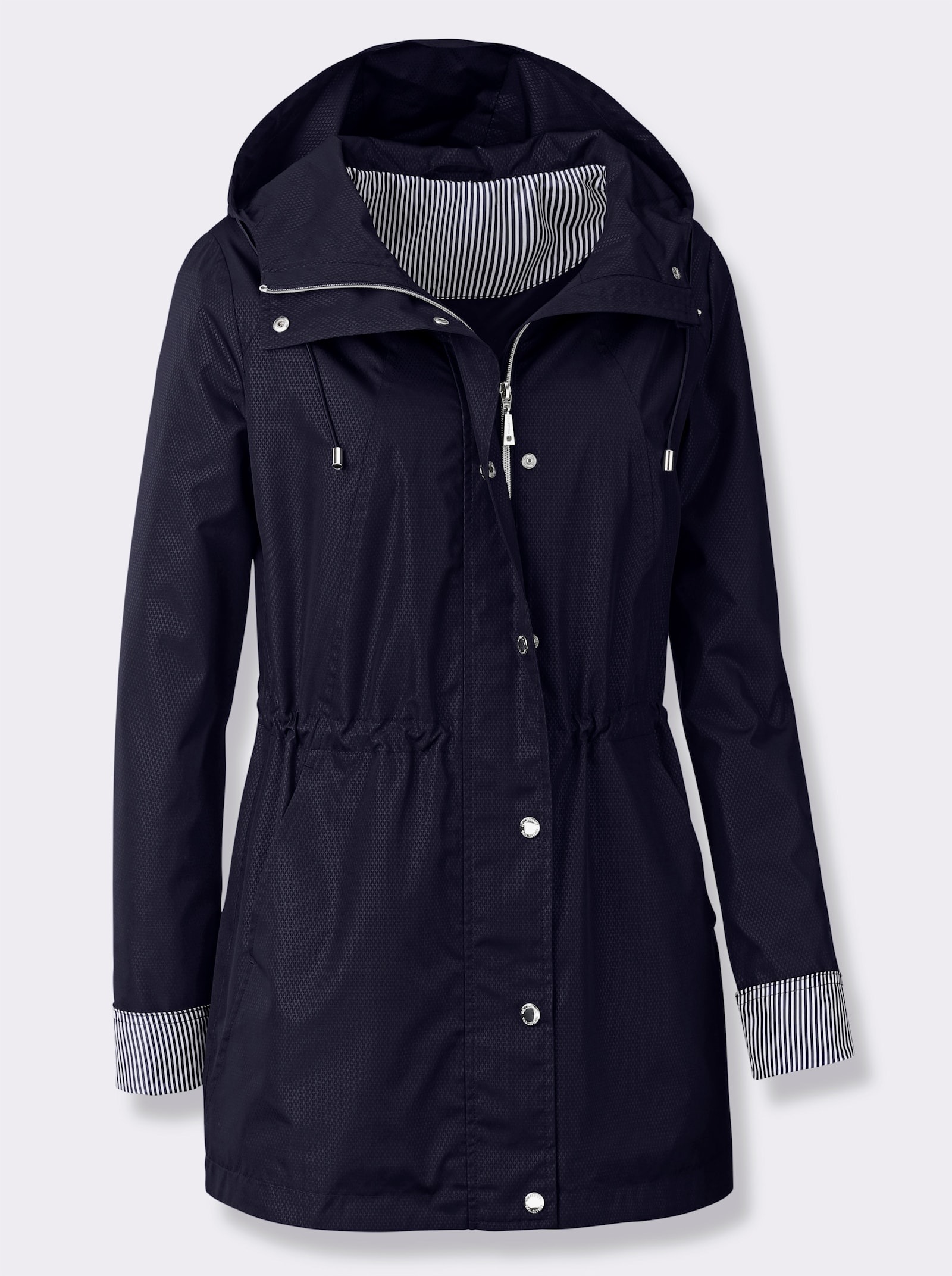 Übergangsjacke mit Streifen-Details - marine