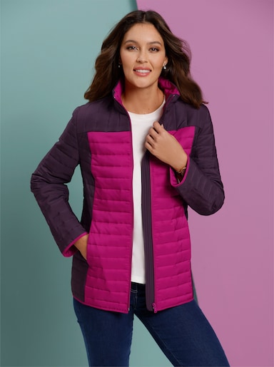 Steppjacke - aubergine-magenta