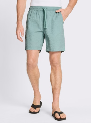 Marco Donati Bermudas aus Seersucker, Baumwolle - kalkmint