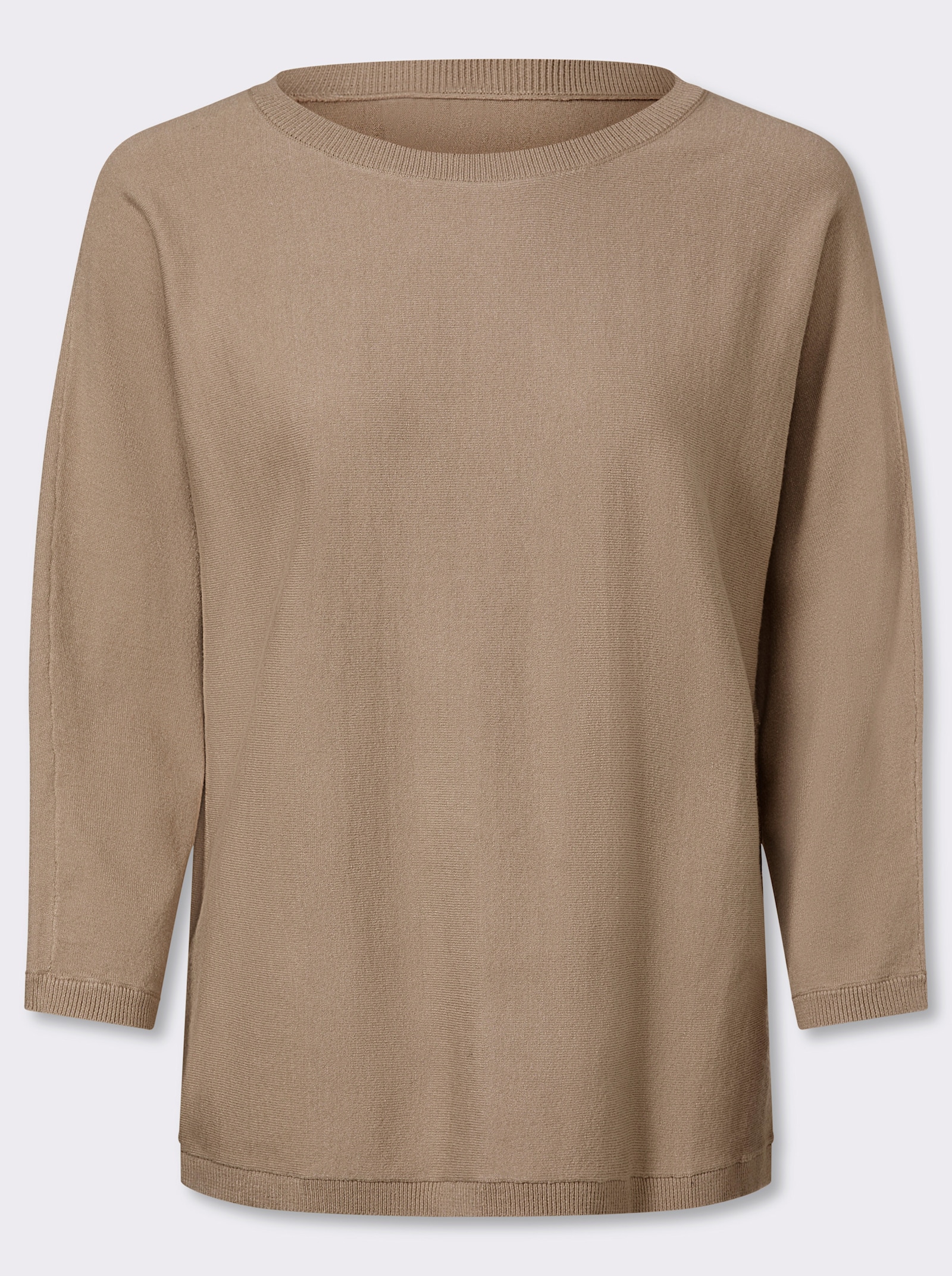 heine Fledermauspullover mit Rippenbündchen - beige