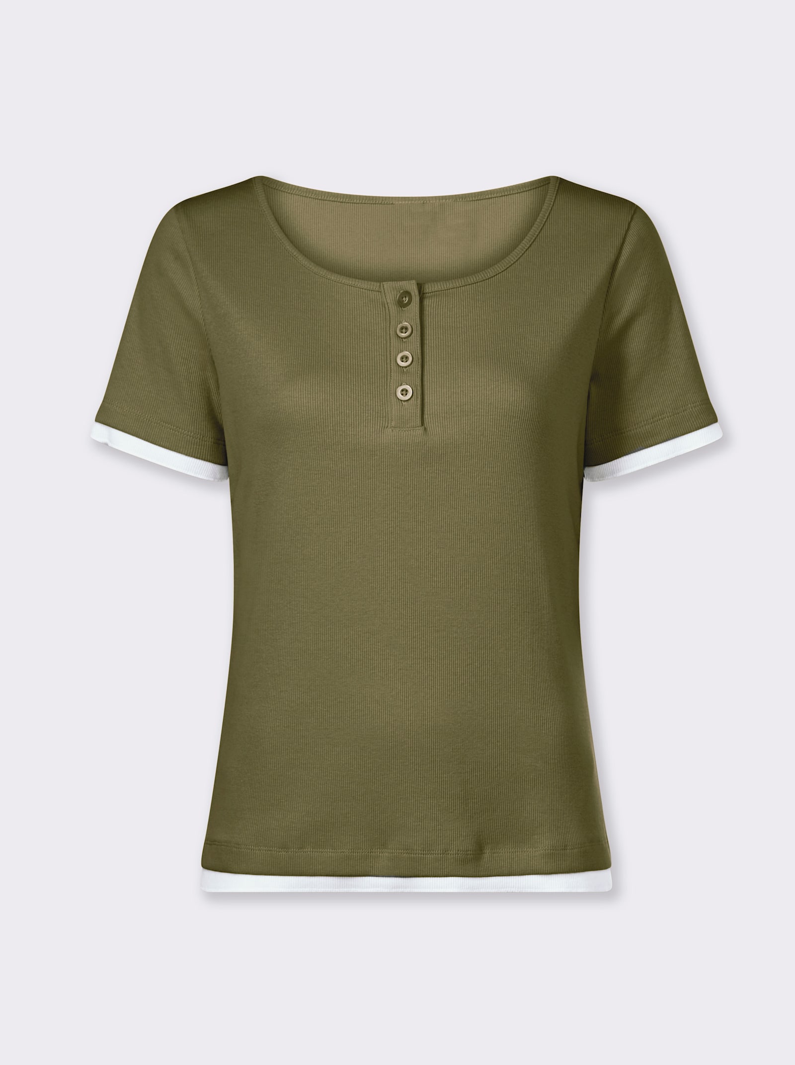 heine Shirt im 2-in-1-Look - khaki