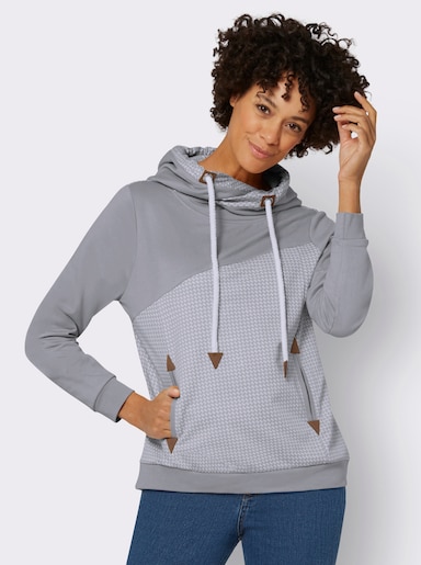 Sweatshirt - steingrau-meliert