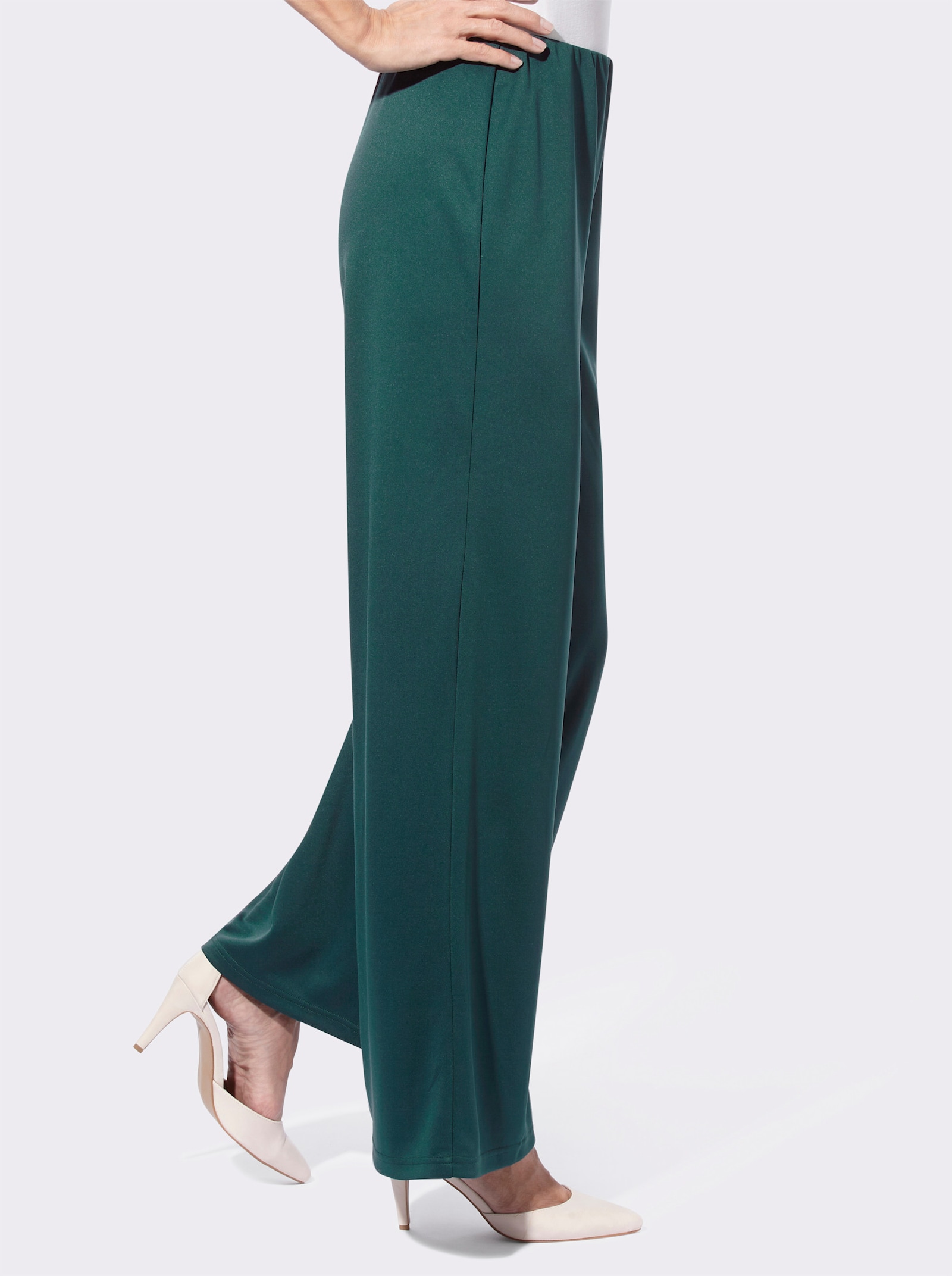 Jerseyhose in weiter Form - petrol