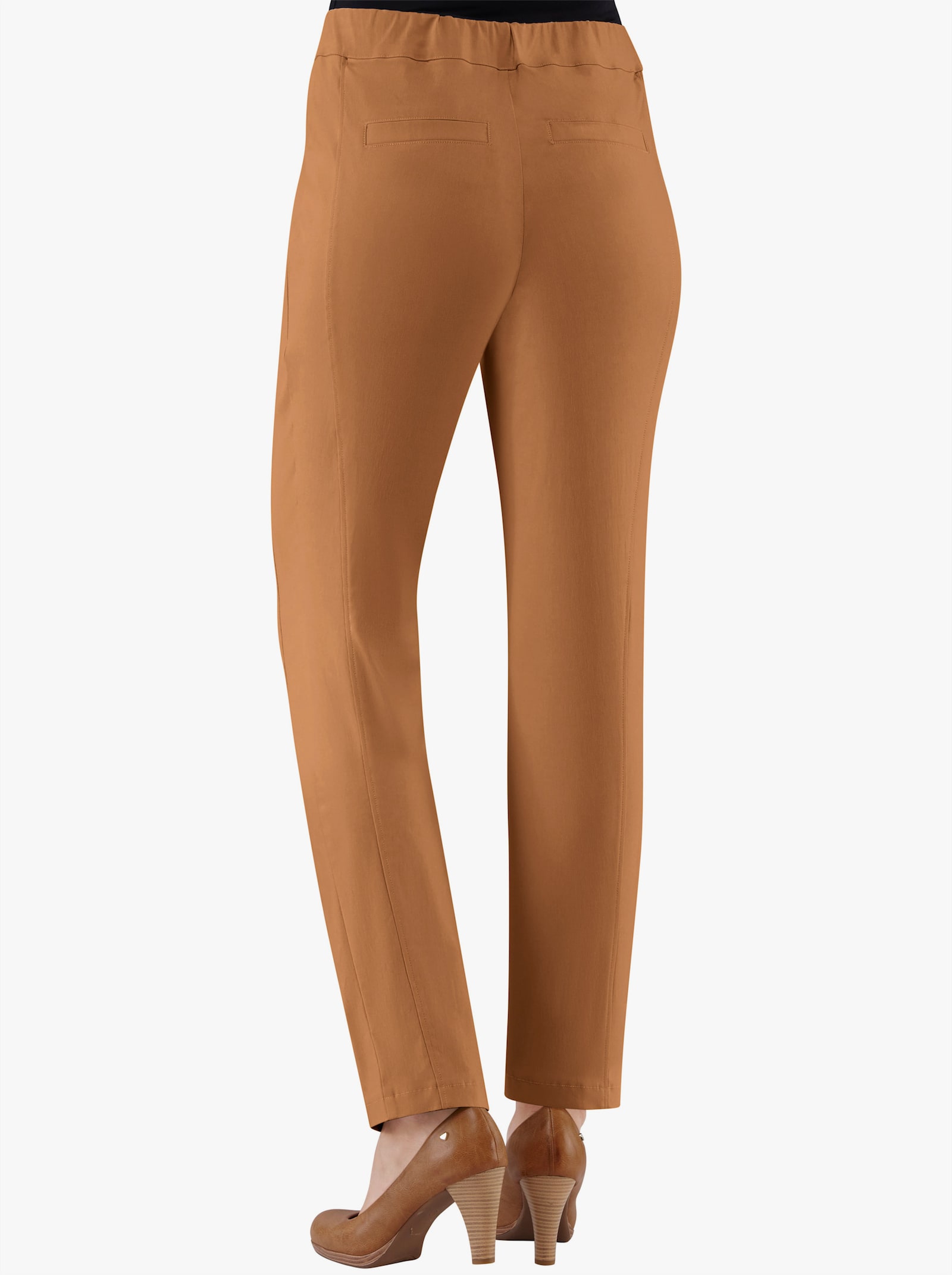 Stehmann Comfort line Broek met comfortband van viscose - cognac