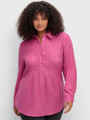 sheego by Joe Browns Tunika in Dobby-Struktur - fuchsia