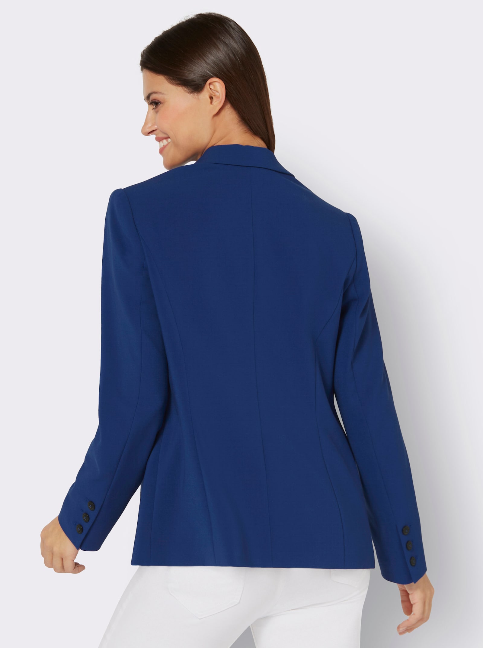 Blazer in Doppelreiher-Optik - royalblau