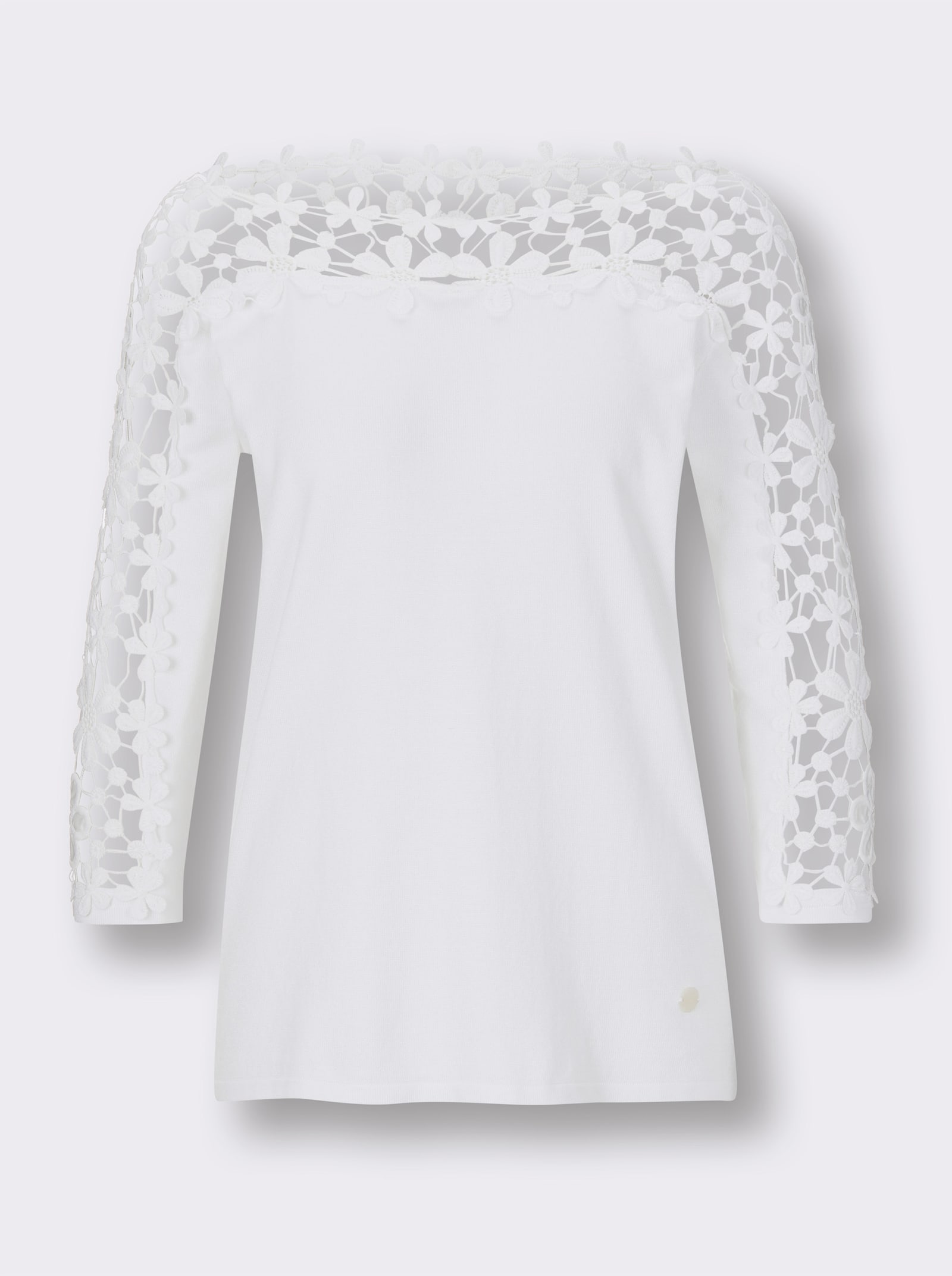 CREATION L PREMIUM 3/4 Arm-Pullover in weicher Lyocell-Qualität - ecru