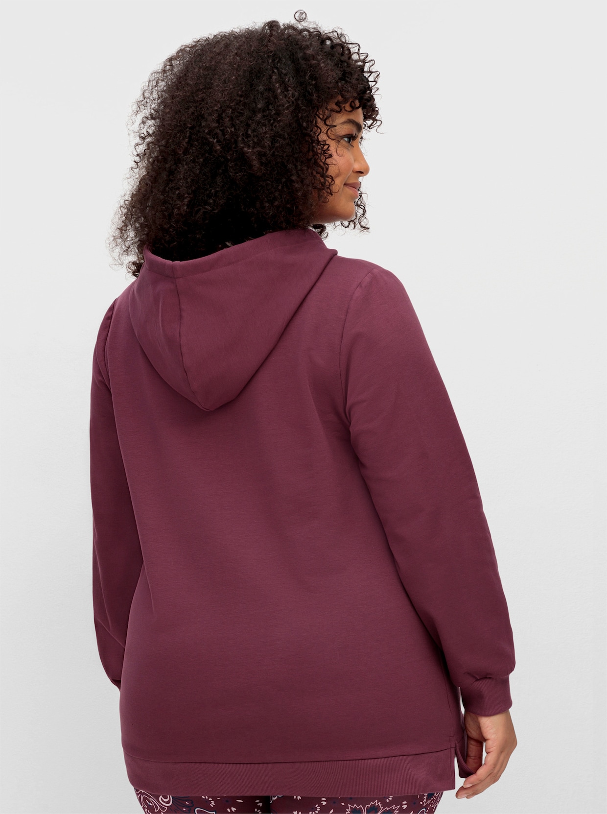sheego by Joe Browns Kapuzensweatshirt - weinrot