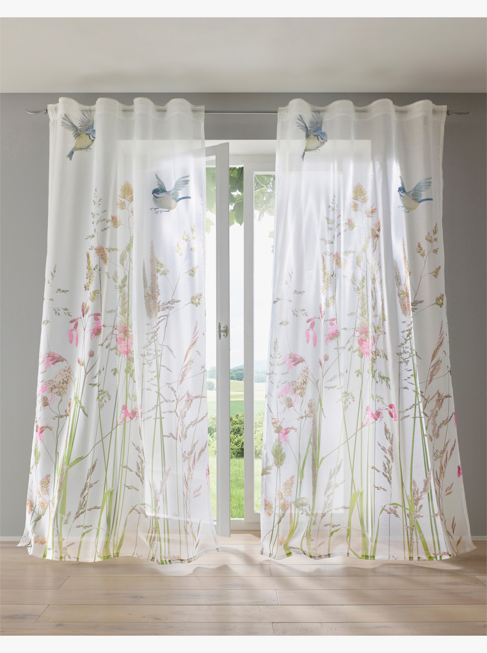 heine home Dekoschal - weiß-bedruckt