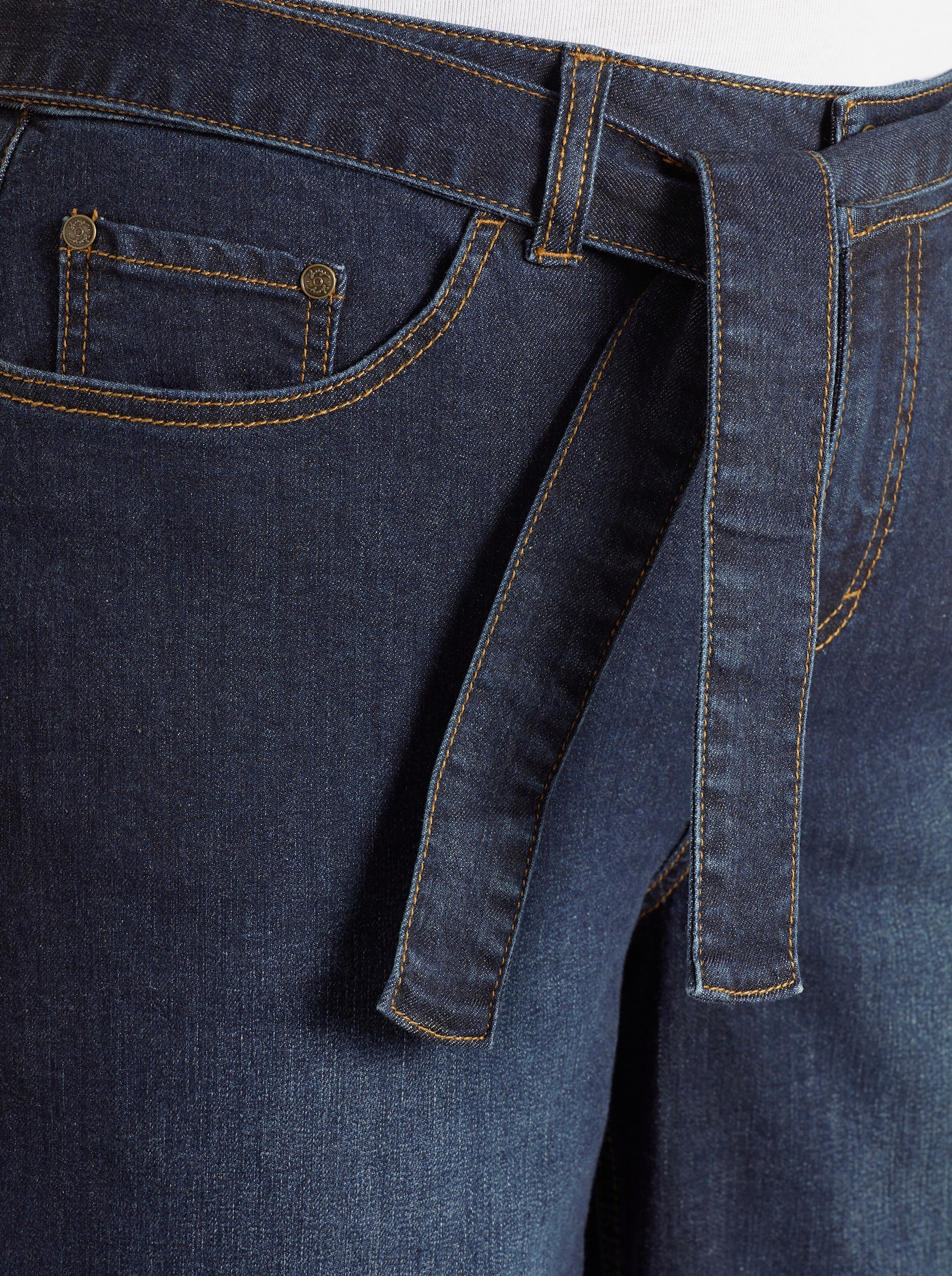 sheego 7/8-Jeans mit weiten Beinen - dark blue