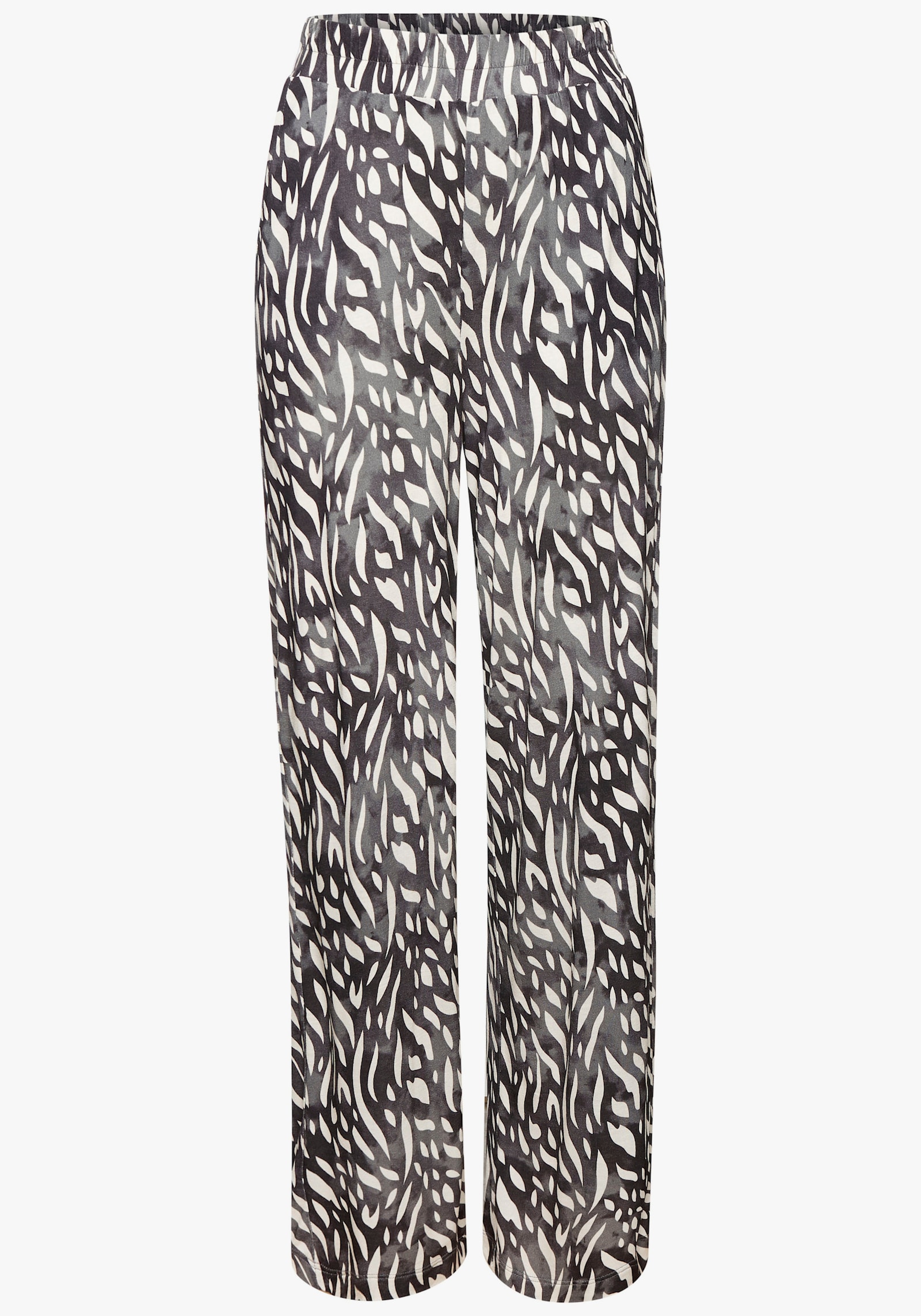 LASCANA Palazzohose - creme-graublau bedruckt