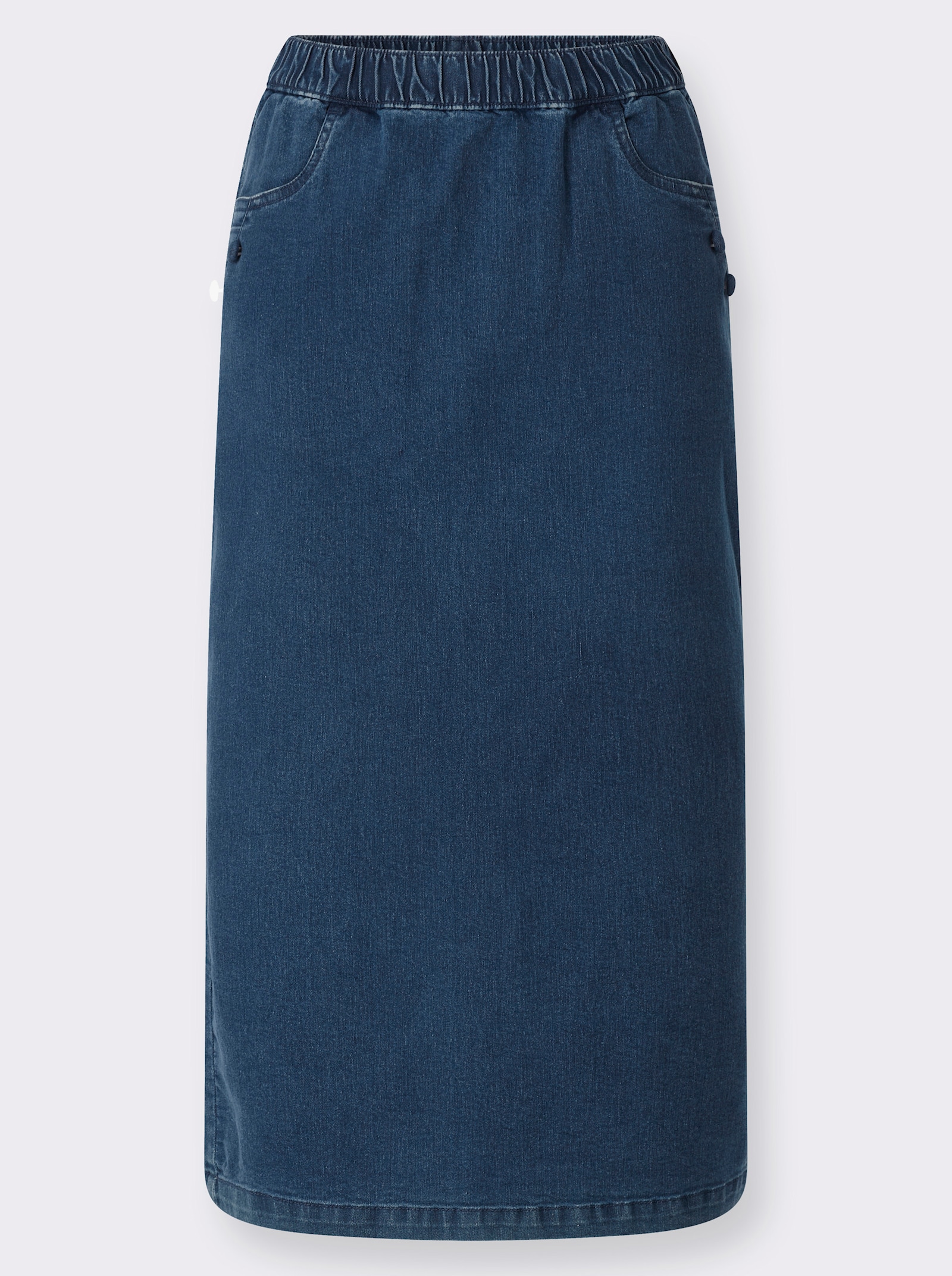 Jeansrock mit Biesenverzierung - blue-stone-washed