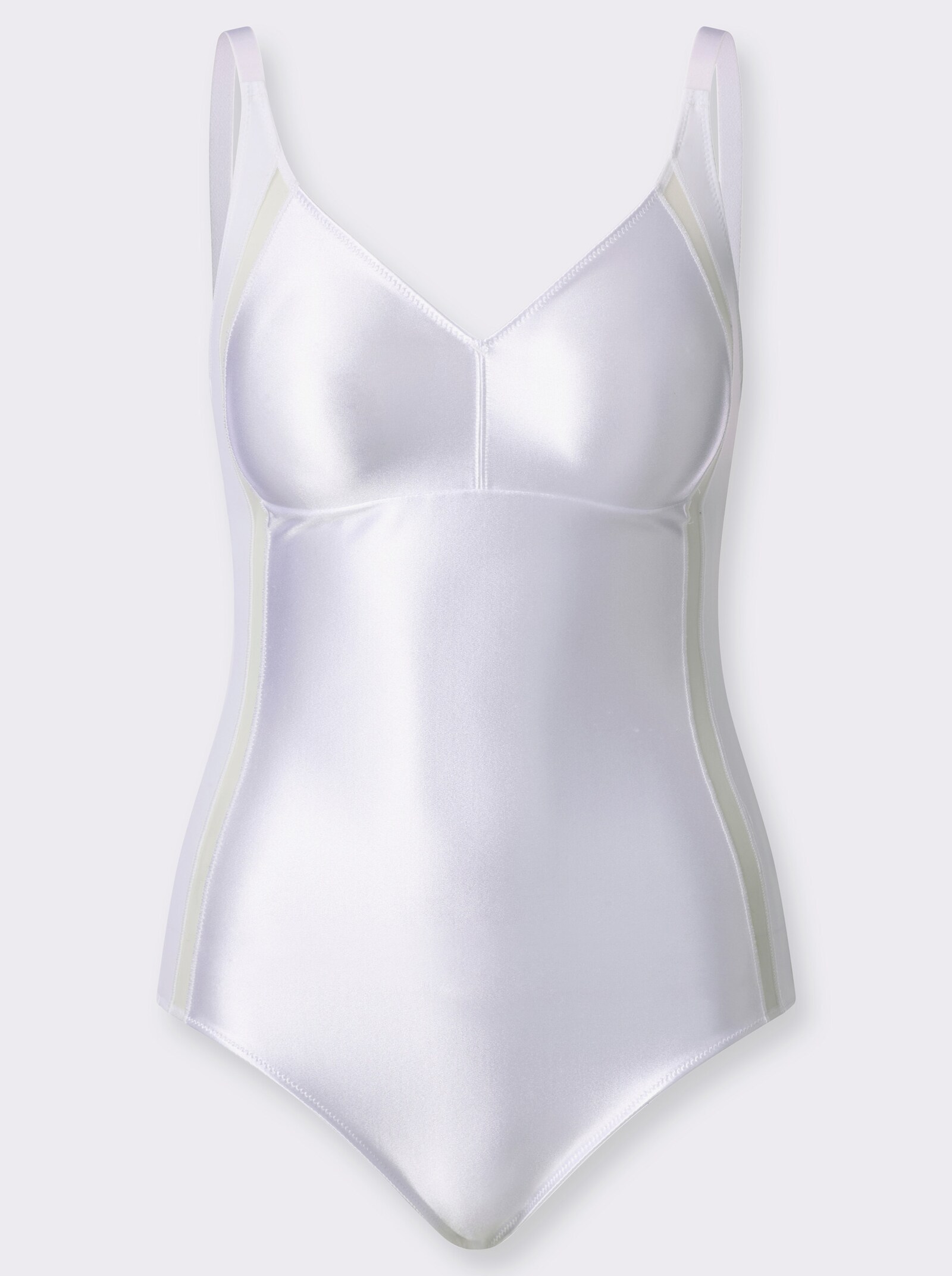 Naturana Body ohne Bügel mit seitlichem Mesheinsatz - weiß