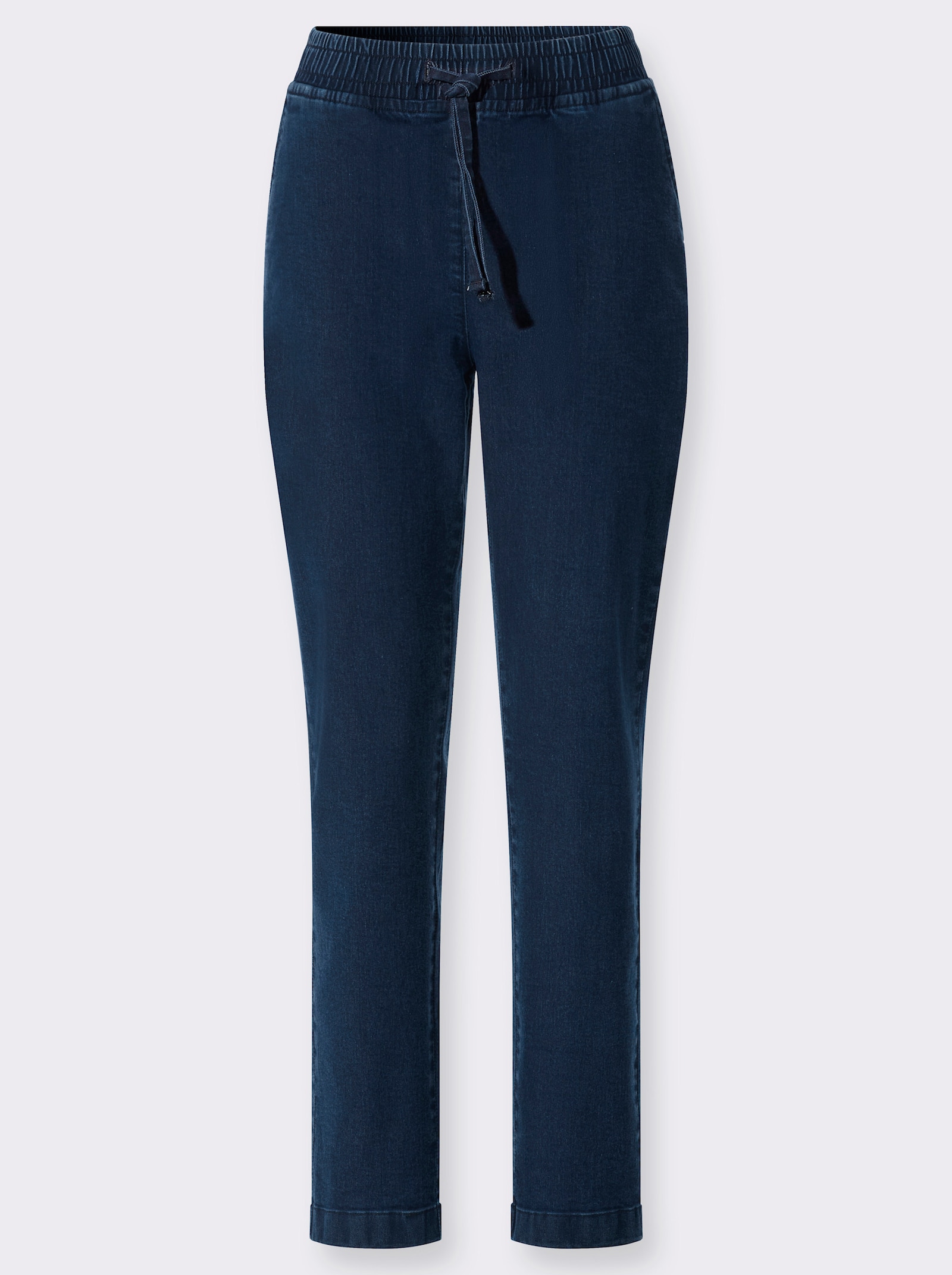Jeans mit Rundum-Dehnbund - blue-stone-washed