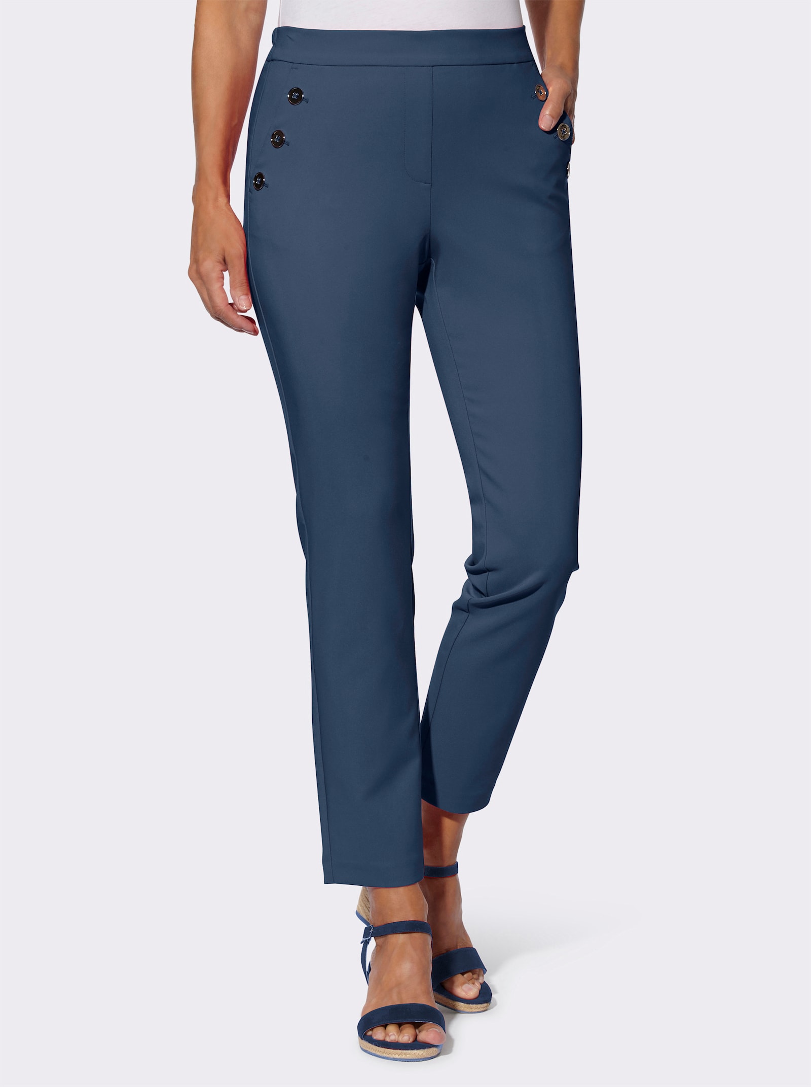 Schlupfhose mit Dehnbund hinten - dunkelblau