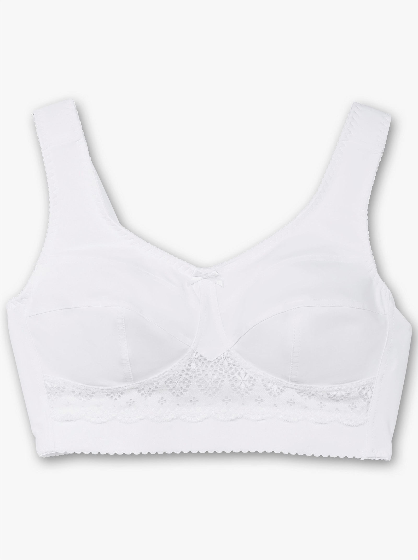 wäschepur Entlastungs-BH ohne Bügel , elastisches Unterbrustband - weiß