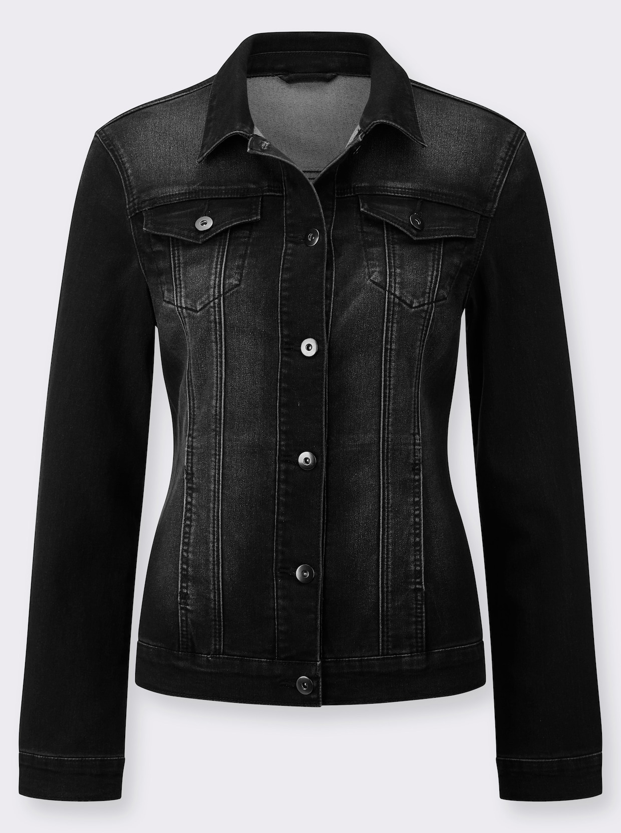 Jeansjacke - black-denim