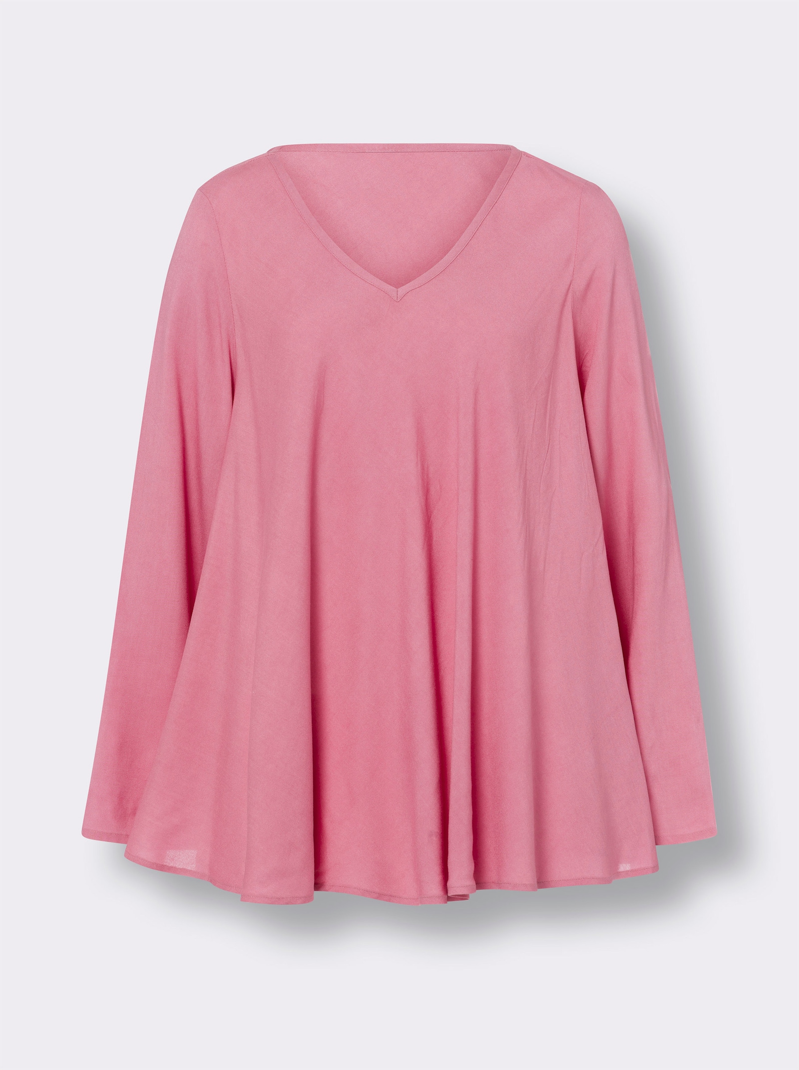 heine Blouse met lange mouwen in wijd A-model - oudroze