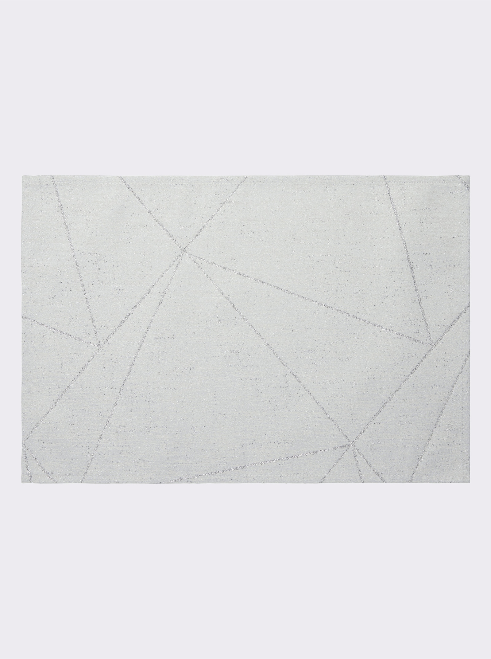 Tischdecke - weiss-silberfarben