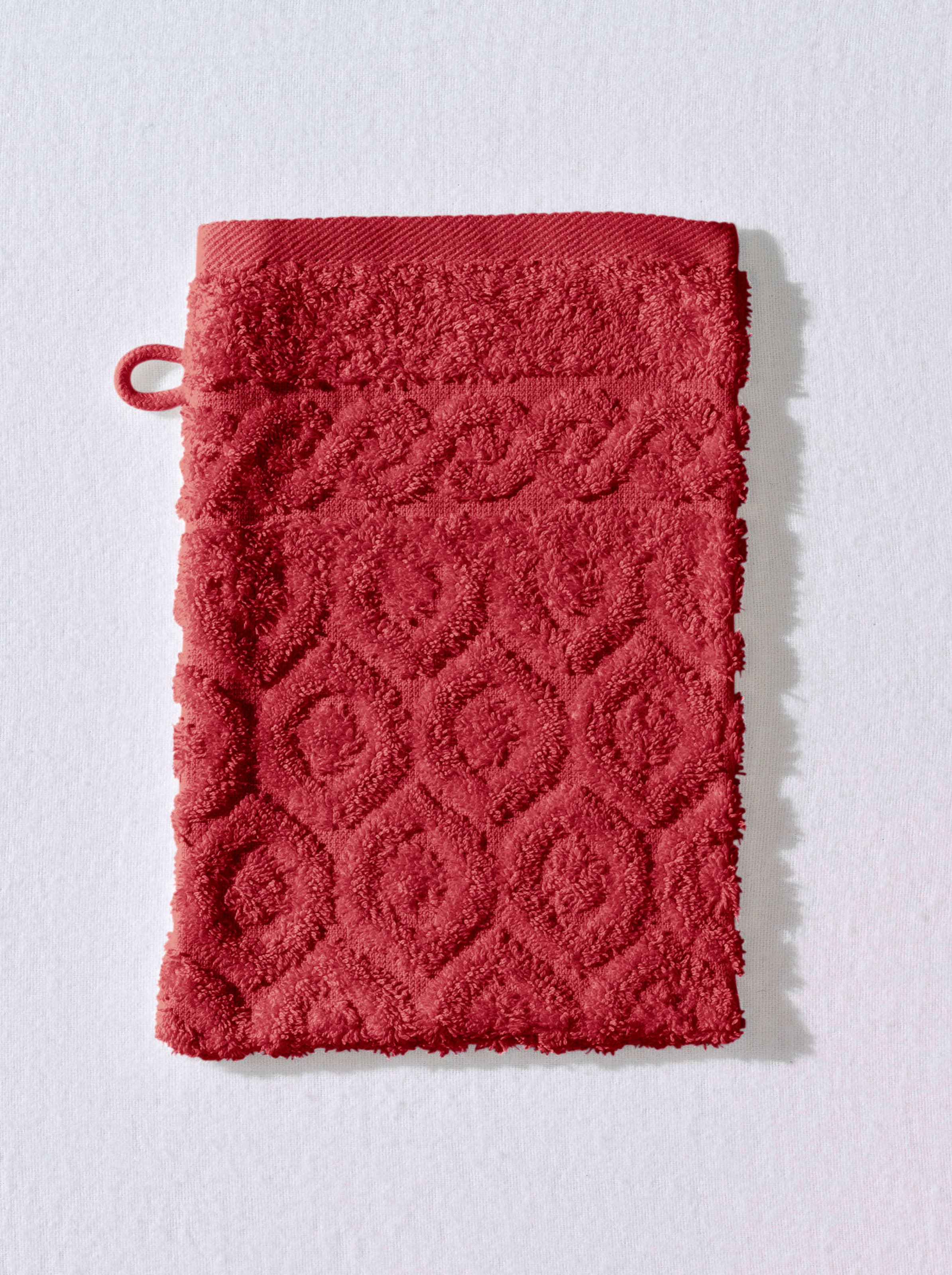 Gramm von günstig Kaufen-Handtuch in rot von Ross. Handtuch in rot von Ross <![CDATA[Handtuch-Programm mit Reliefstruktur in Walkfrottier-Qualität.]]>. 
