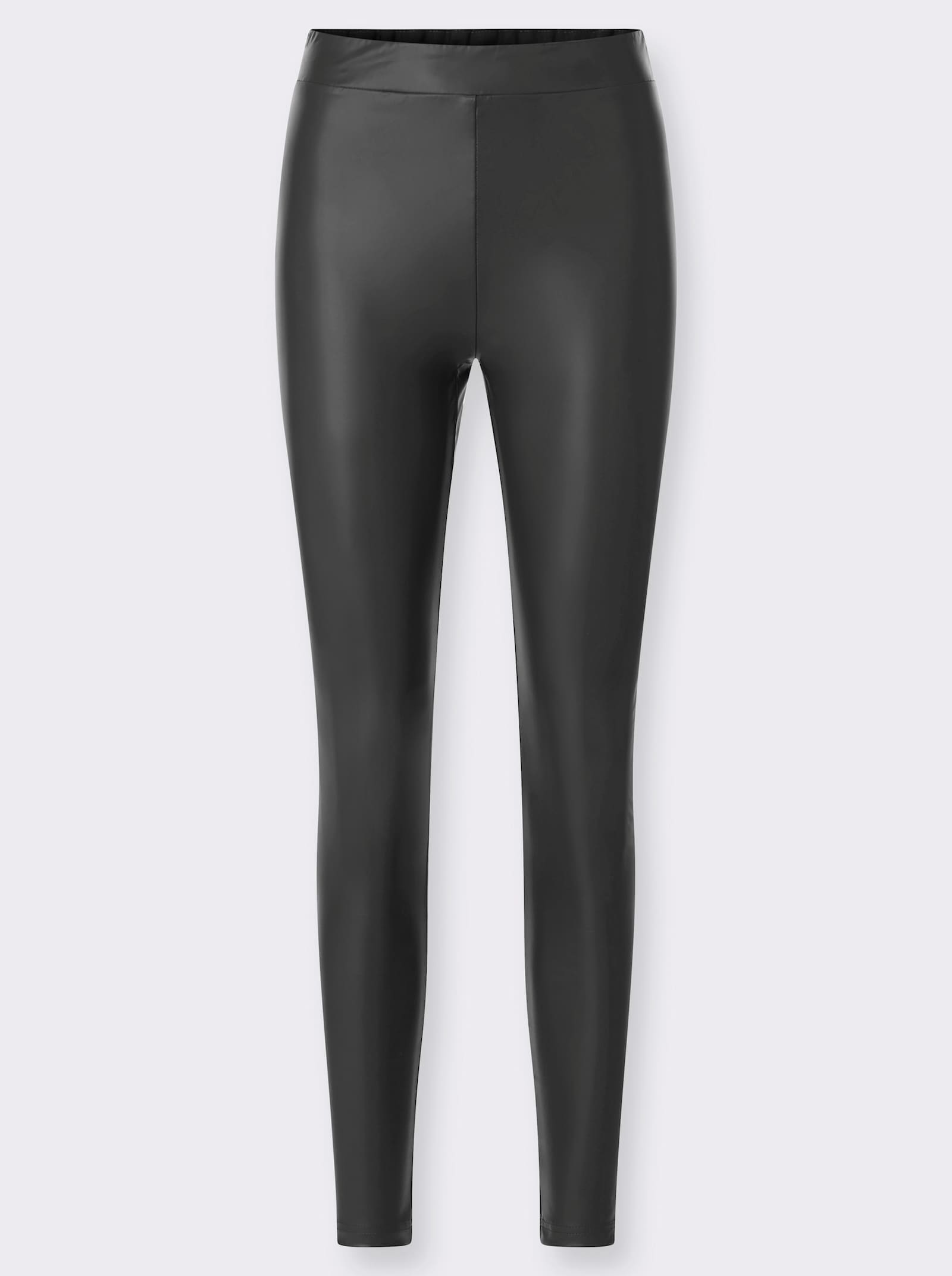 Leggings aus Leder-Imitat - schwarz