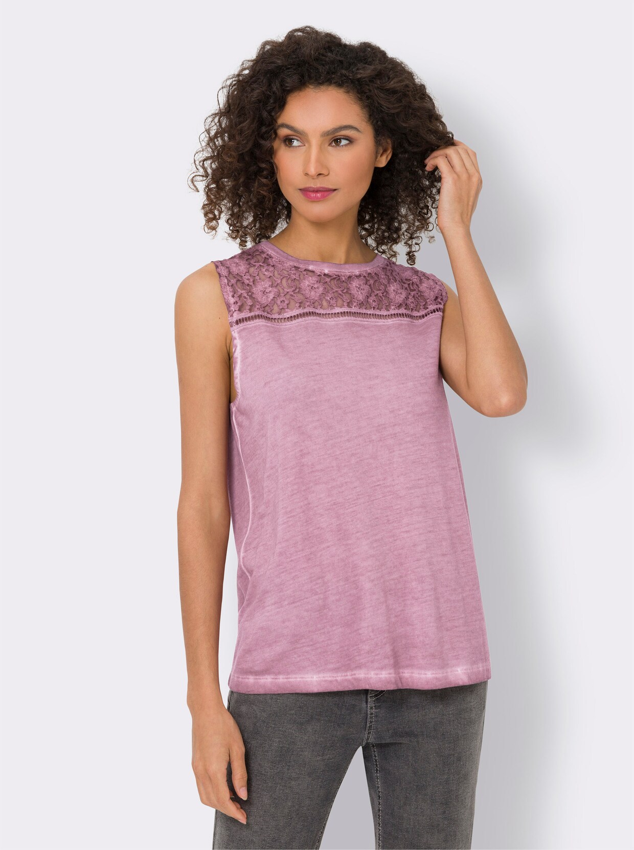 heine Kanten top - roze