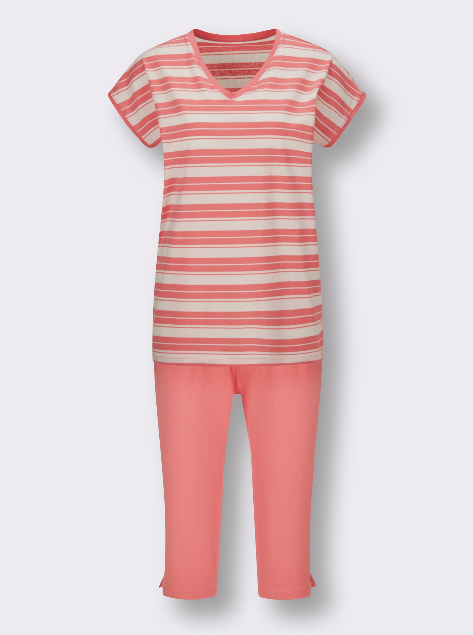 wäschepur Capripakken - ecru/flamingo + ecru/hemelsblauw