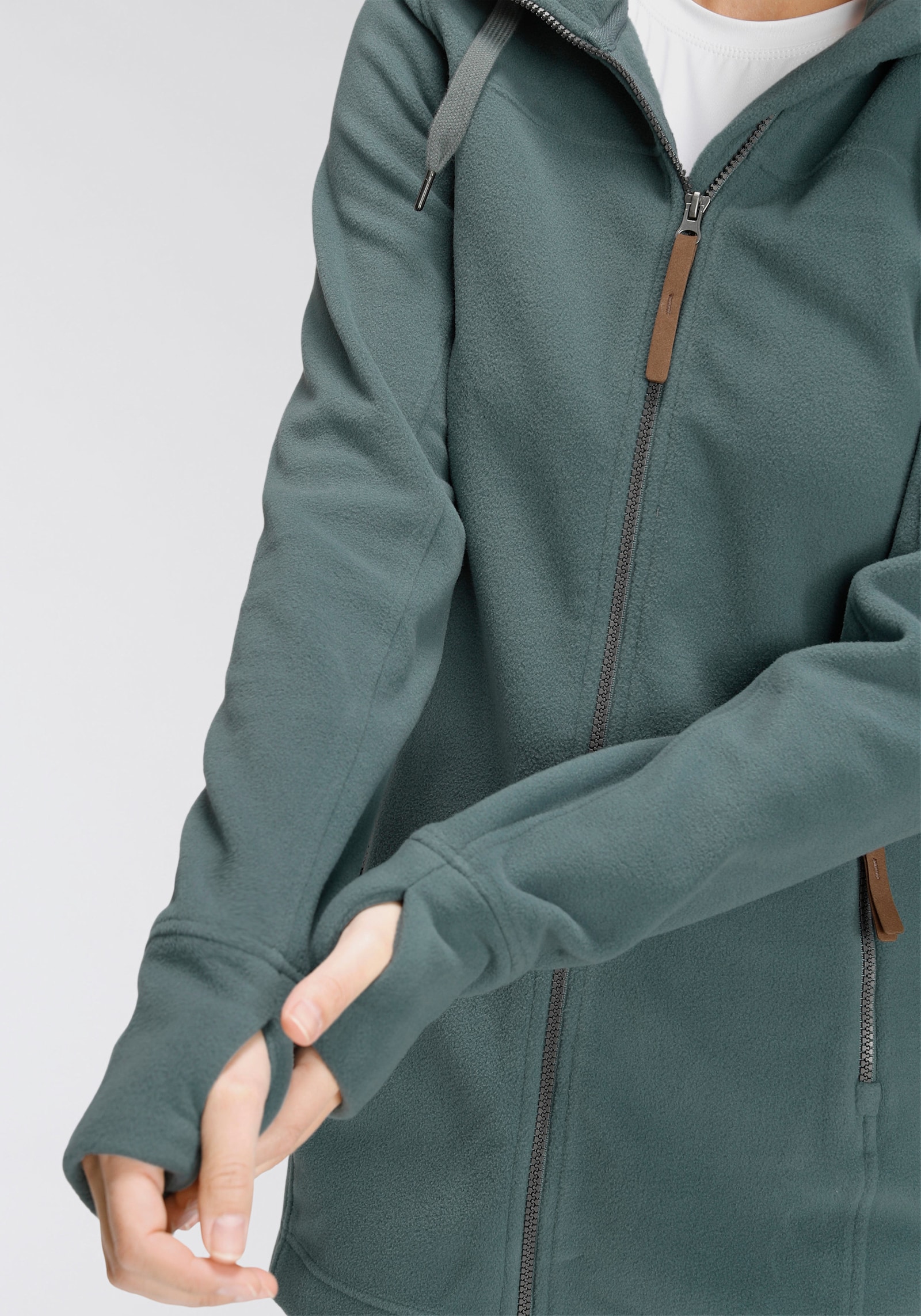 Polarino Fleecejacke - graugrün