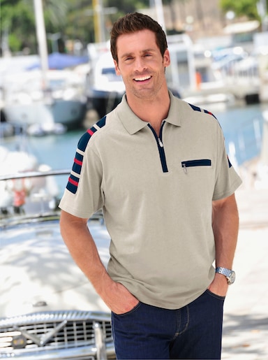 Catamaran Kurzarm-Poloshirt - beige