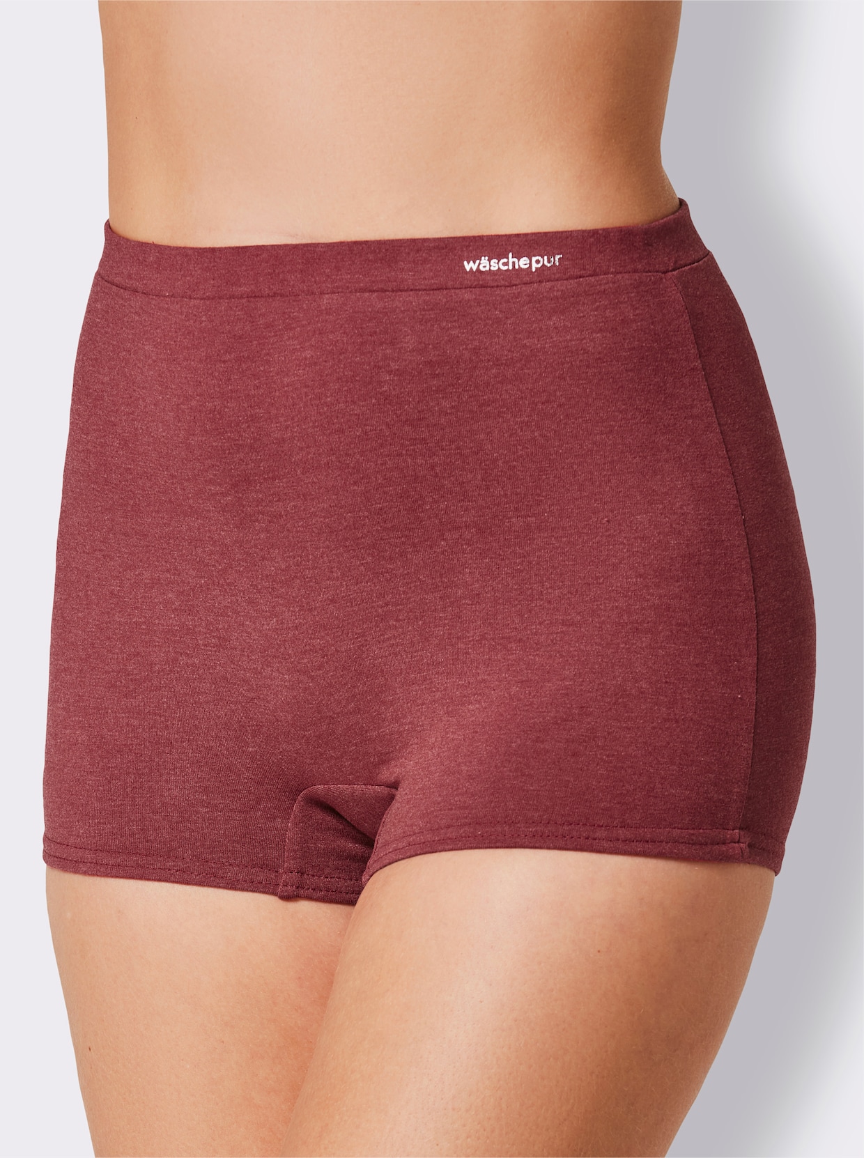 wäschepur Panty - 2x marine gemêleerd + 2x donkerrood gemêleerd