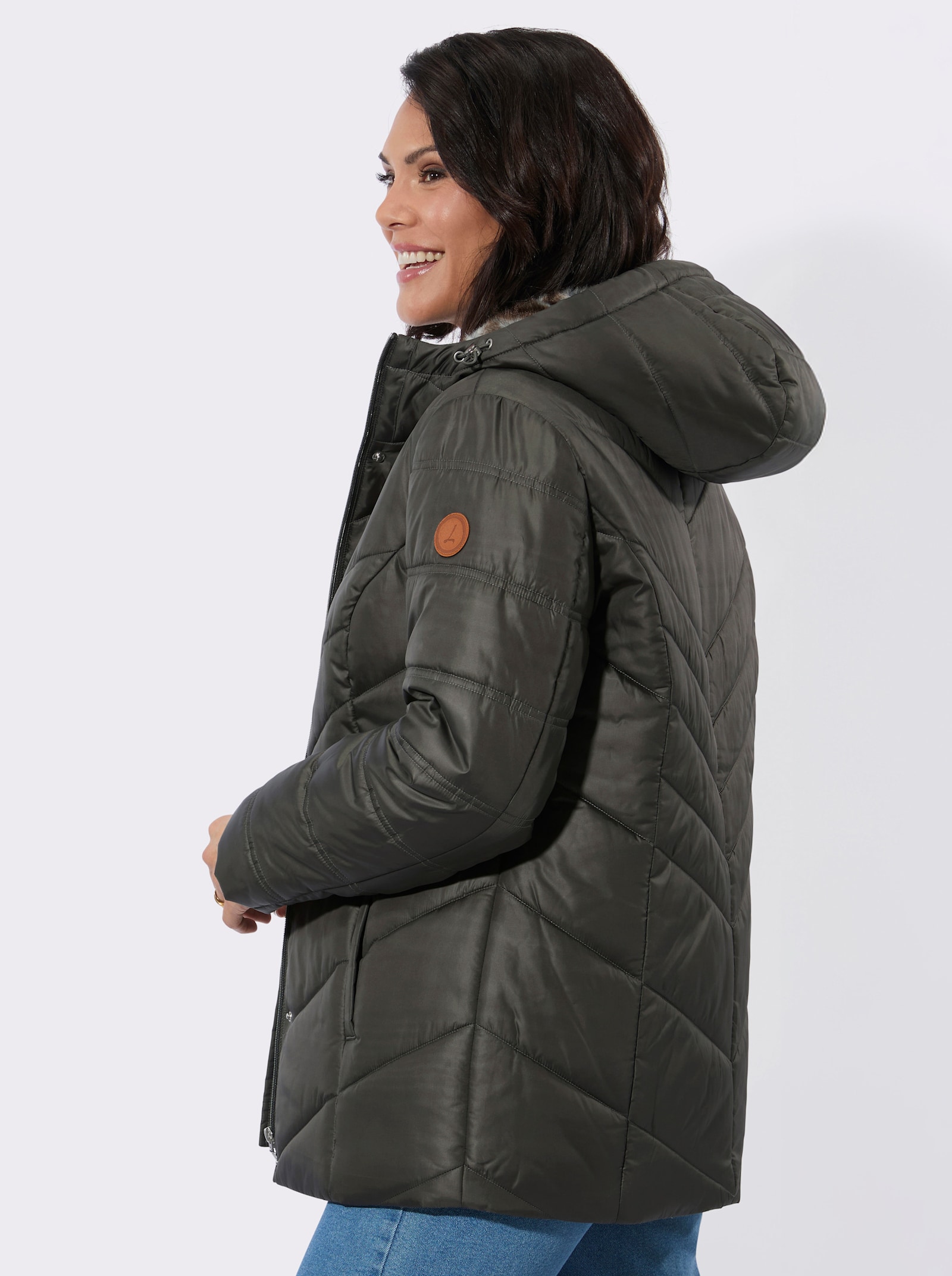 Steppjacke mit Zippertaschen - graphit