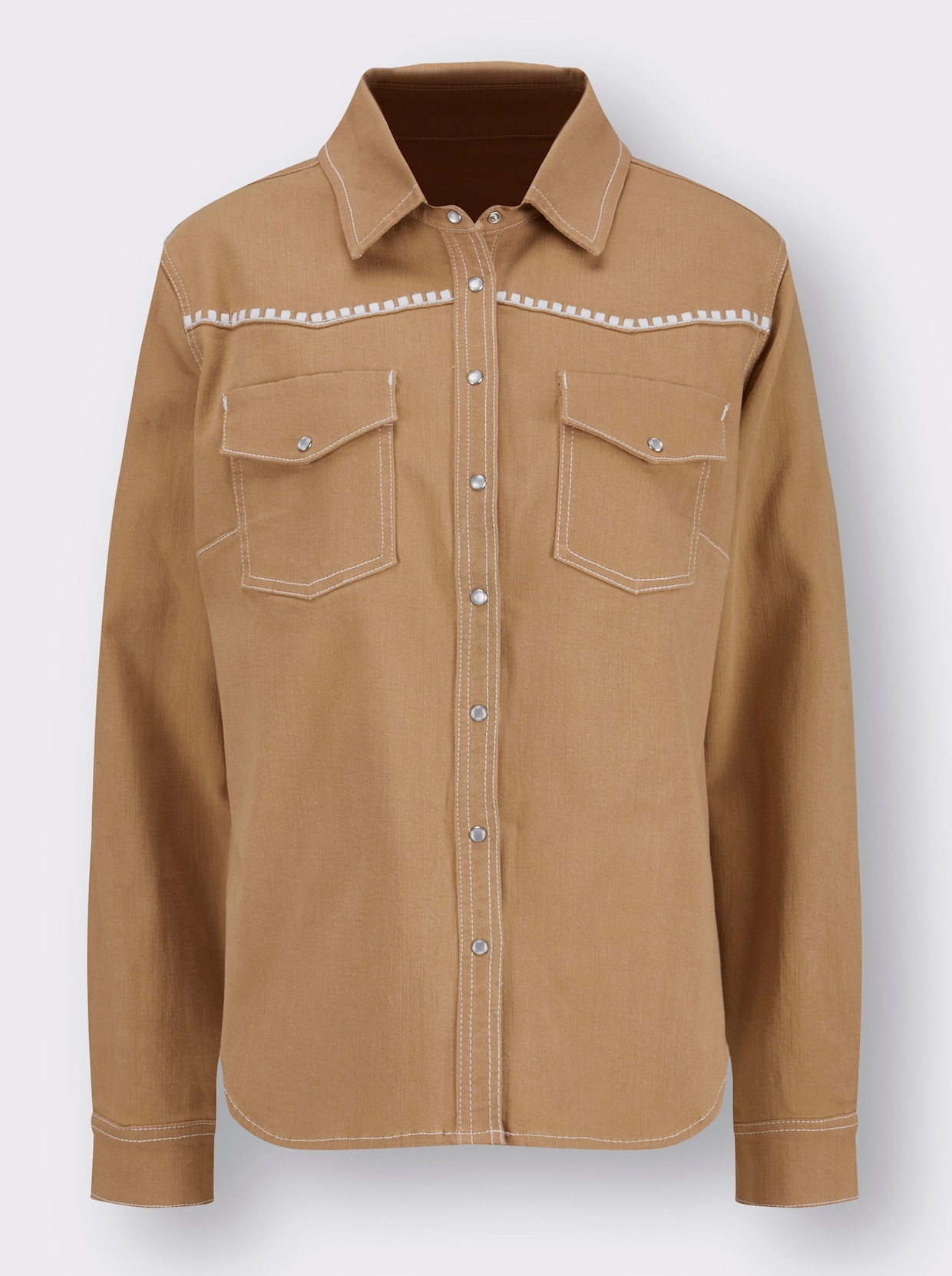 Jeansblouse - camel