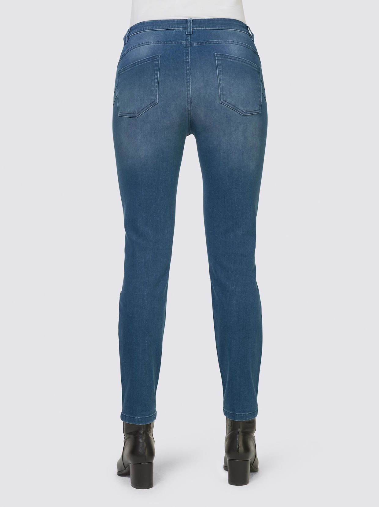 Linea Tesini Push-up-Jeans - blue-bleached