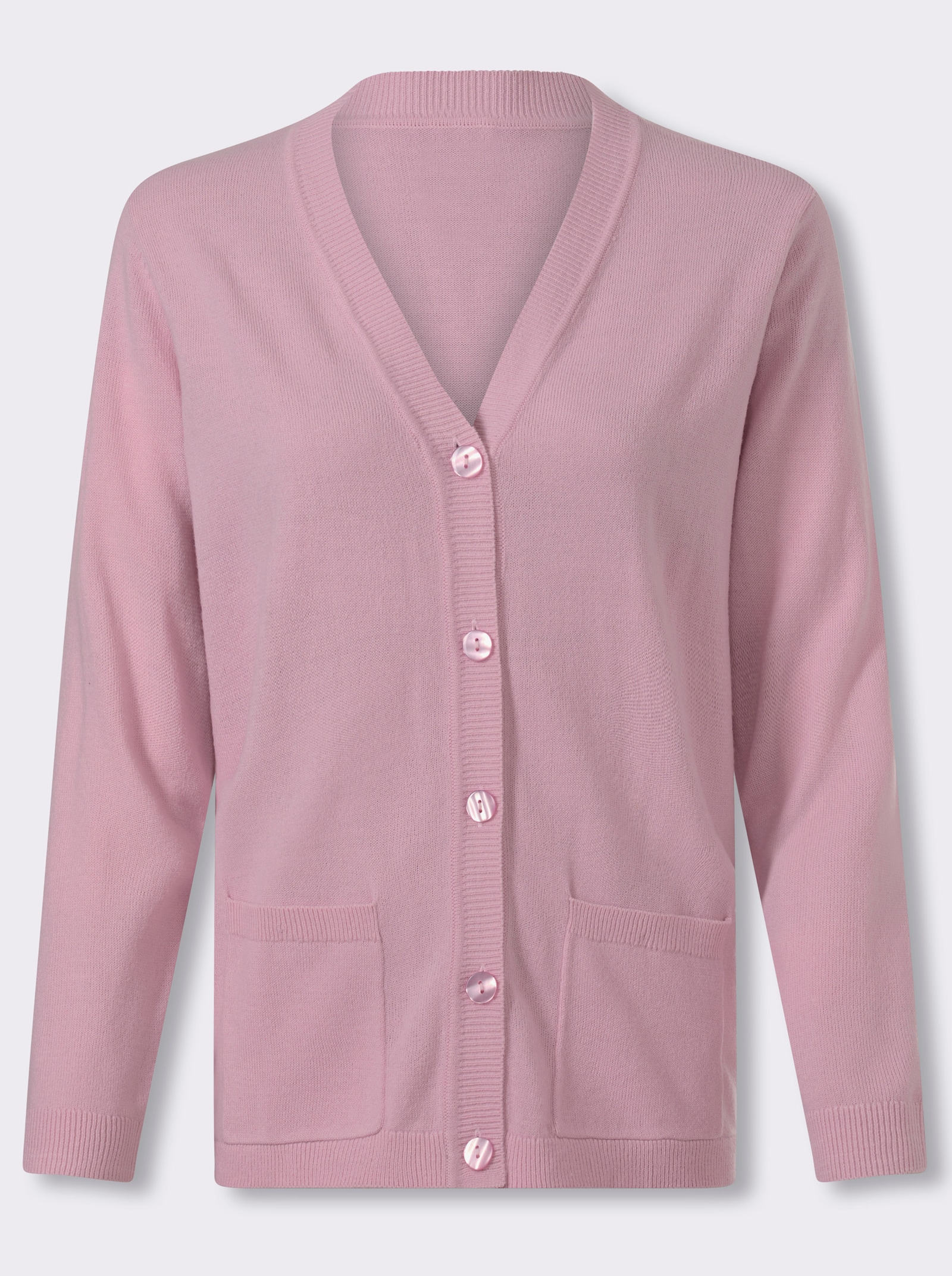 Strickjacke in Feinstrick-Qualität - rosé