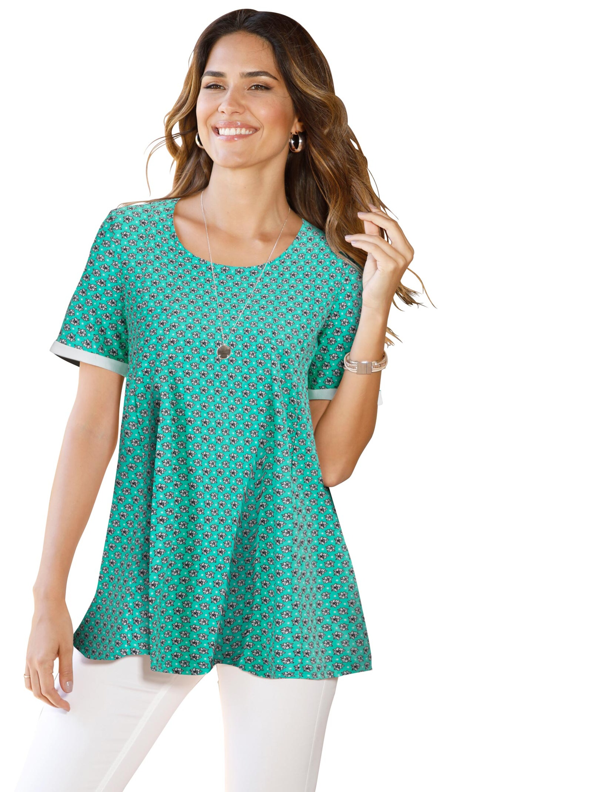 Shirt - grün-gemustert