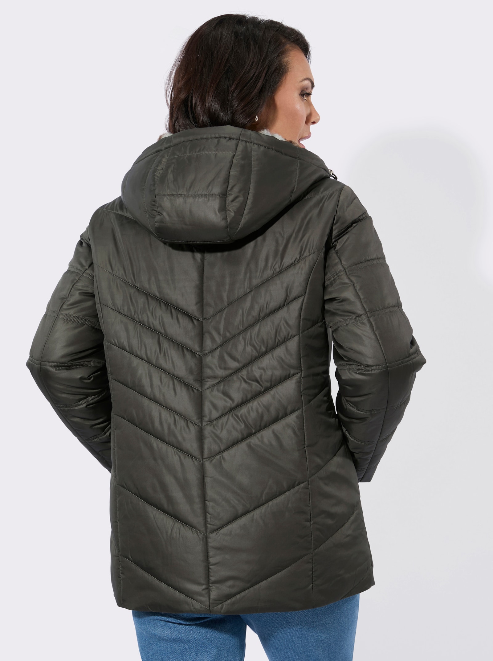 Steppjacke mit Zippertaschen - graphit