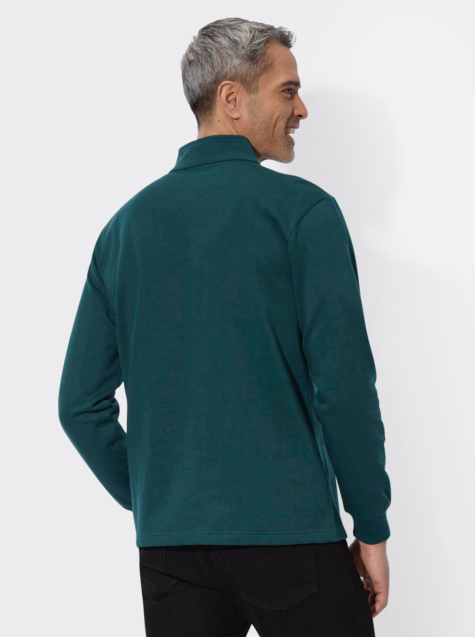 Sweatshirt mit Stehkragen - petrol