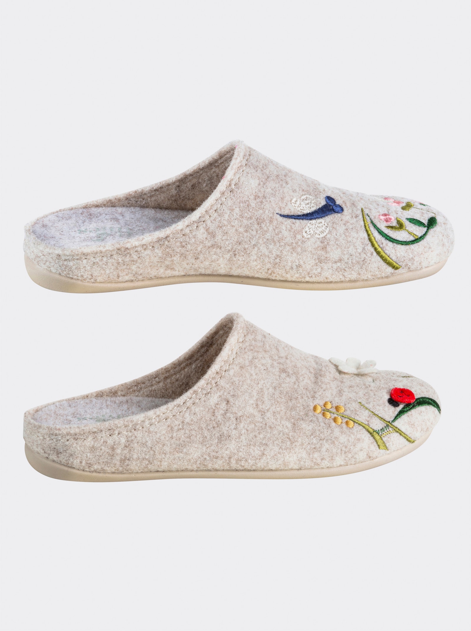 Thies Hausschuh - grau-bunt