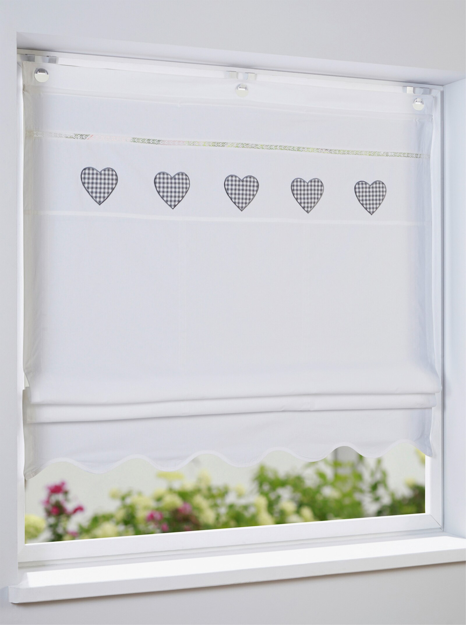 heine home Raffrollo - weiß-grau