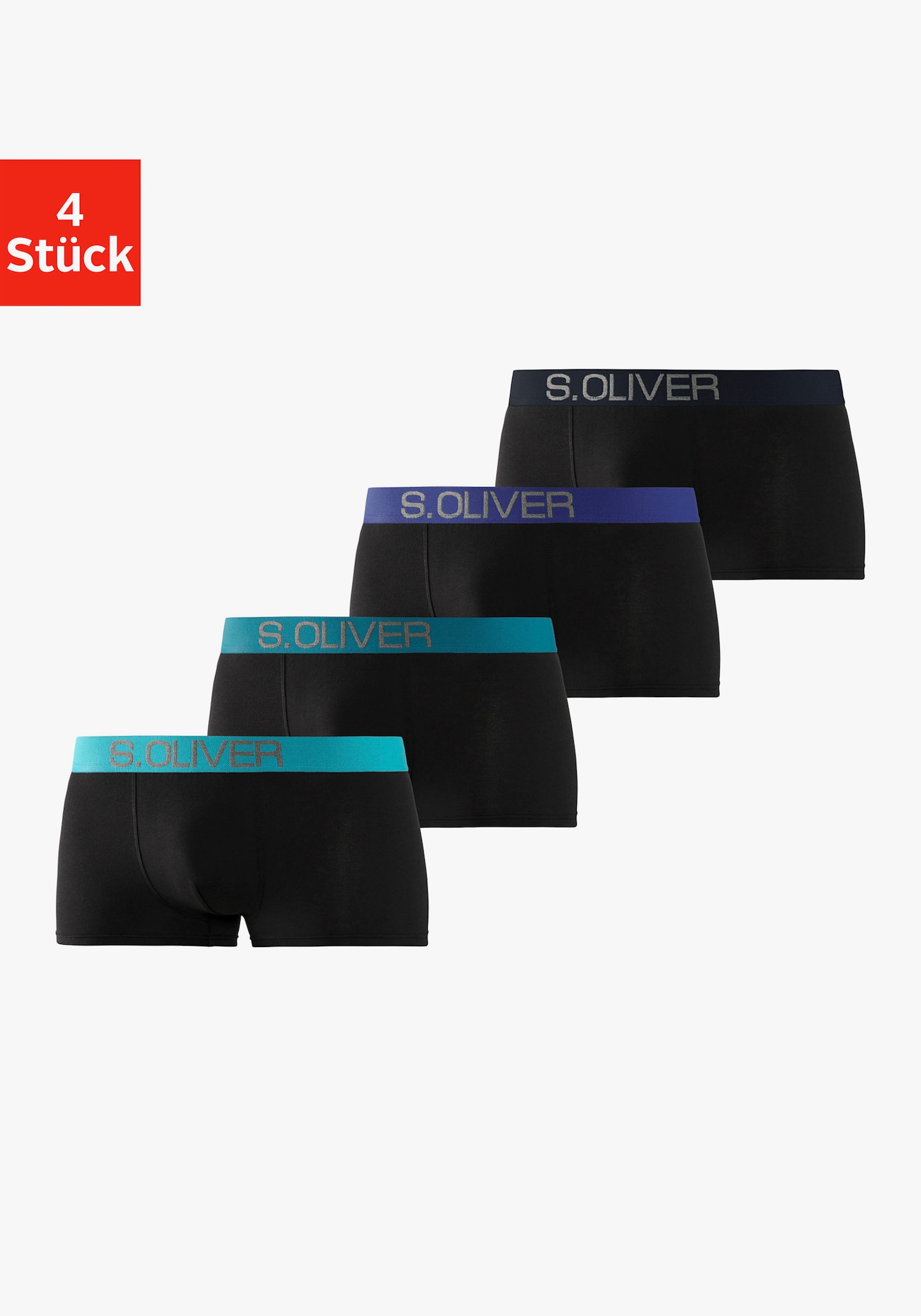 s.Oliver Hipster - schwarz-türkis, schwarz-hellblau, schwarz-marine, schwarz-royalblau