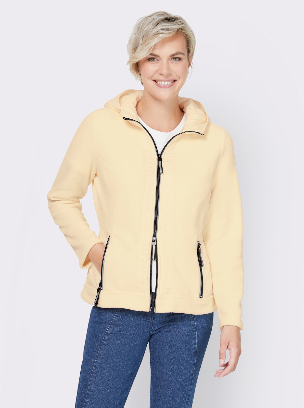 heine Fleece-Jacke - champagner