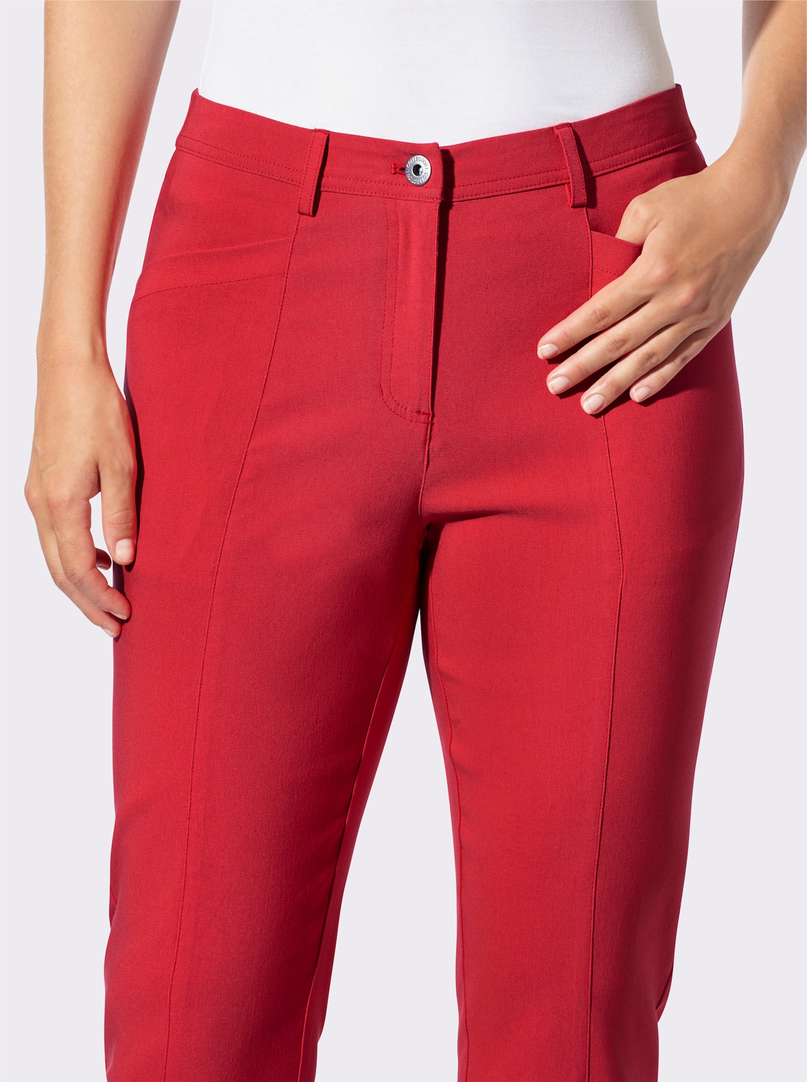 7/8-Hose mit rückwärtigem Dehnbund - erdbeere