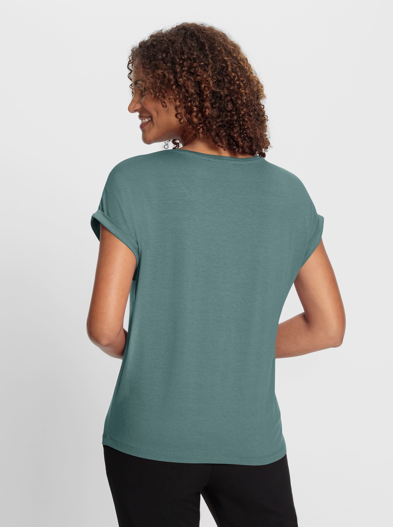 Shirt met kapmouwen - jade