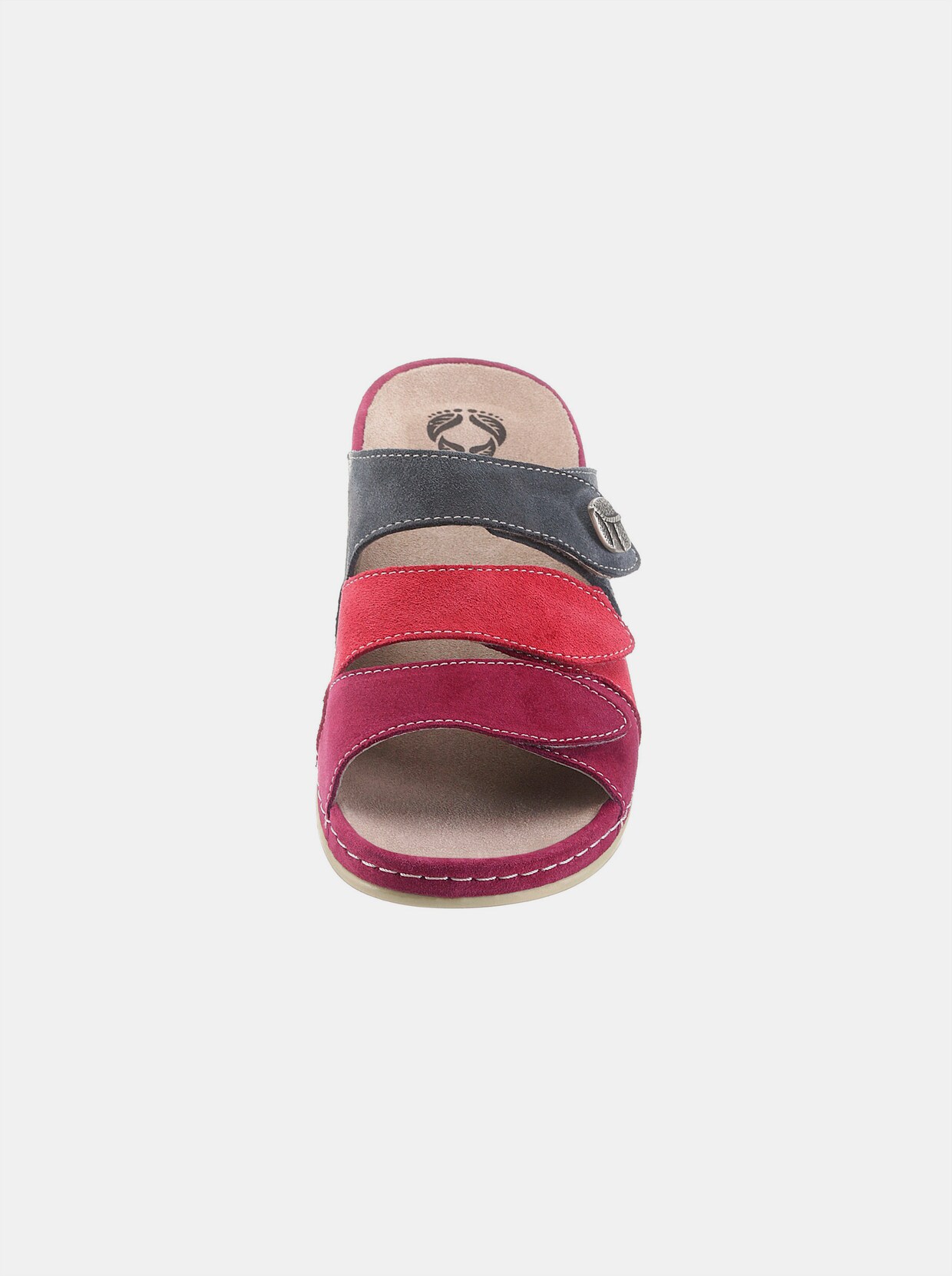 Mubb Pantolette - rot-grau
