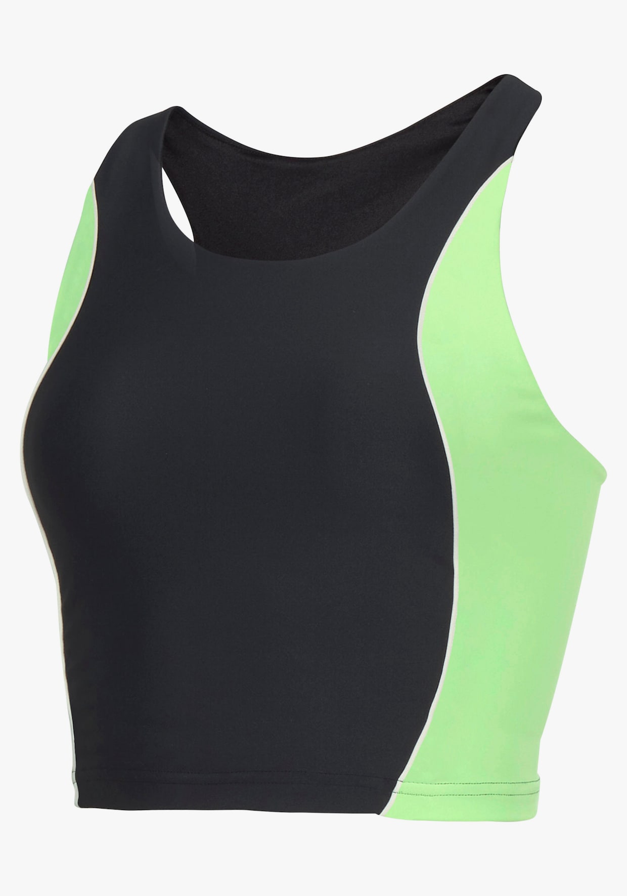 LASCANA ACTIVE Korte top - zwart/groen