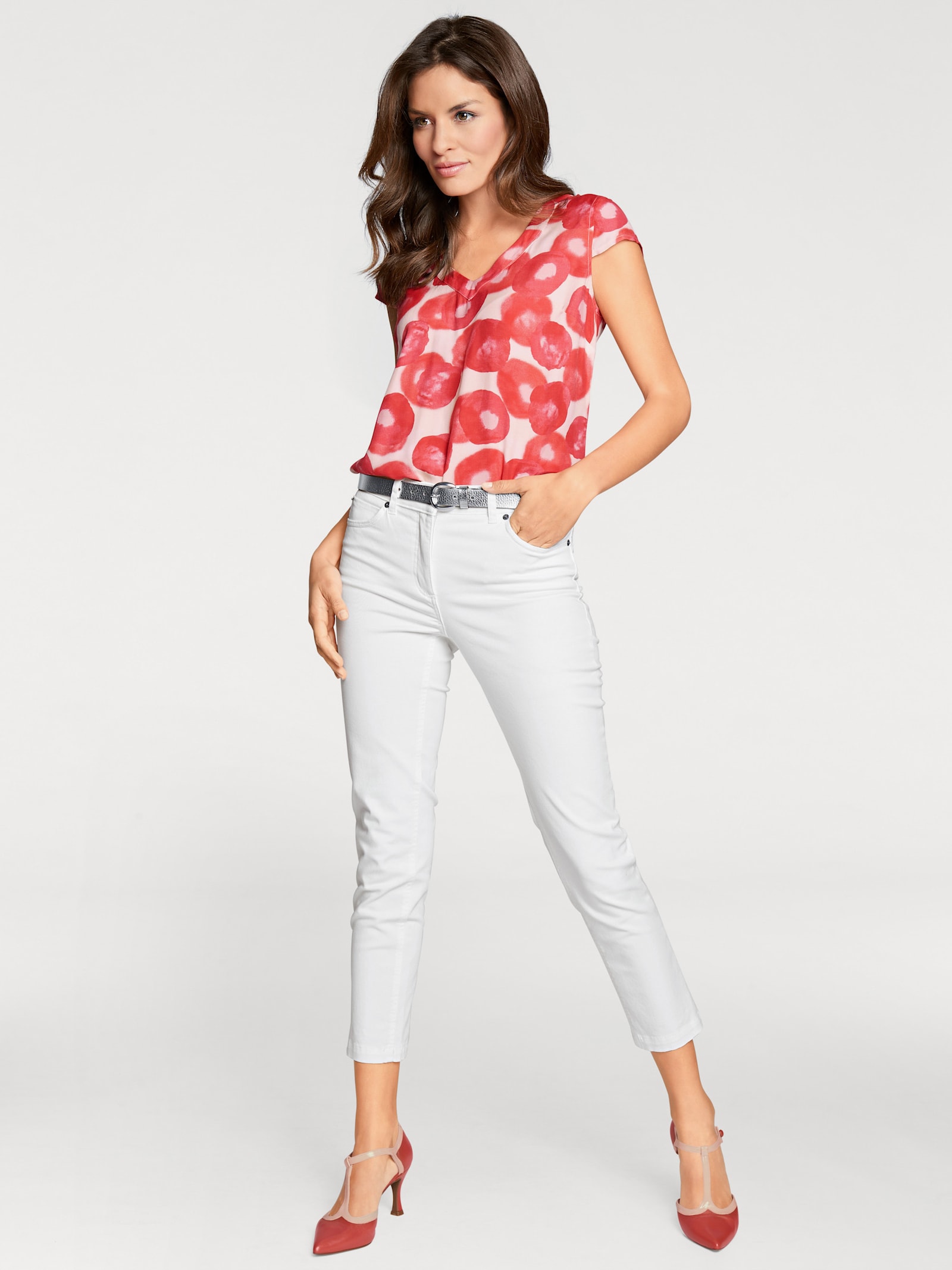 heine Jean 7/8 avec Power Mesh - blanc