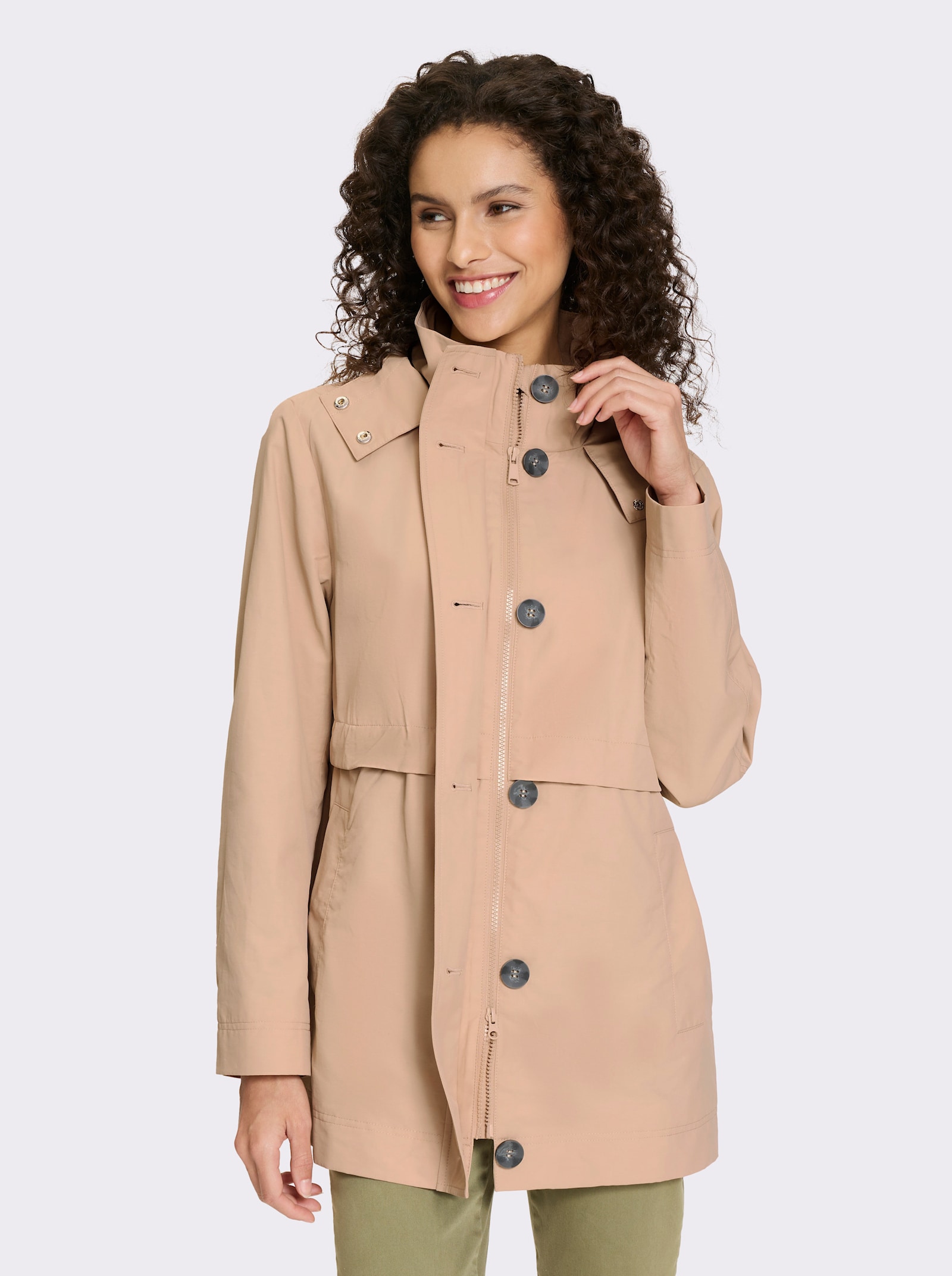 Jacke in Trenchcoat-Optik - beige