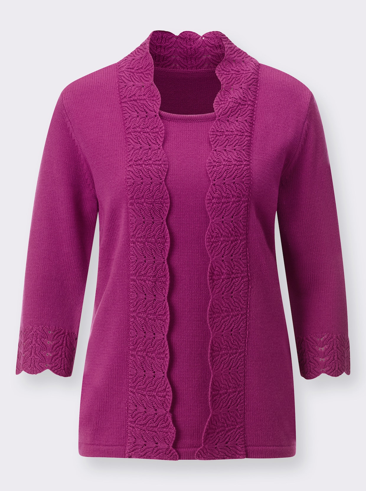 2-in-1-Pullover - magenta