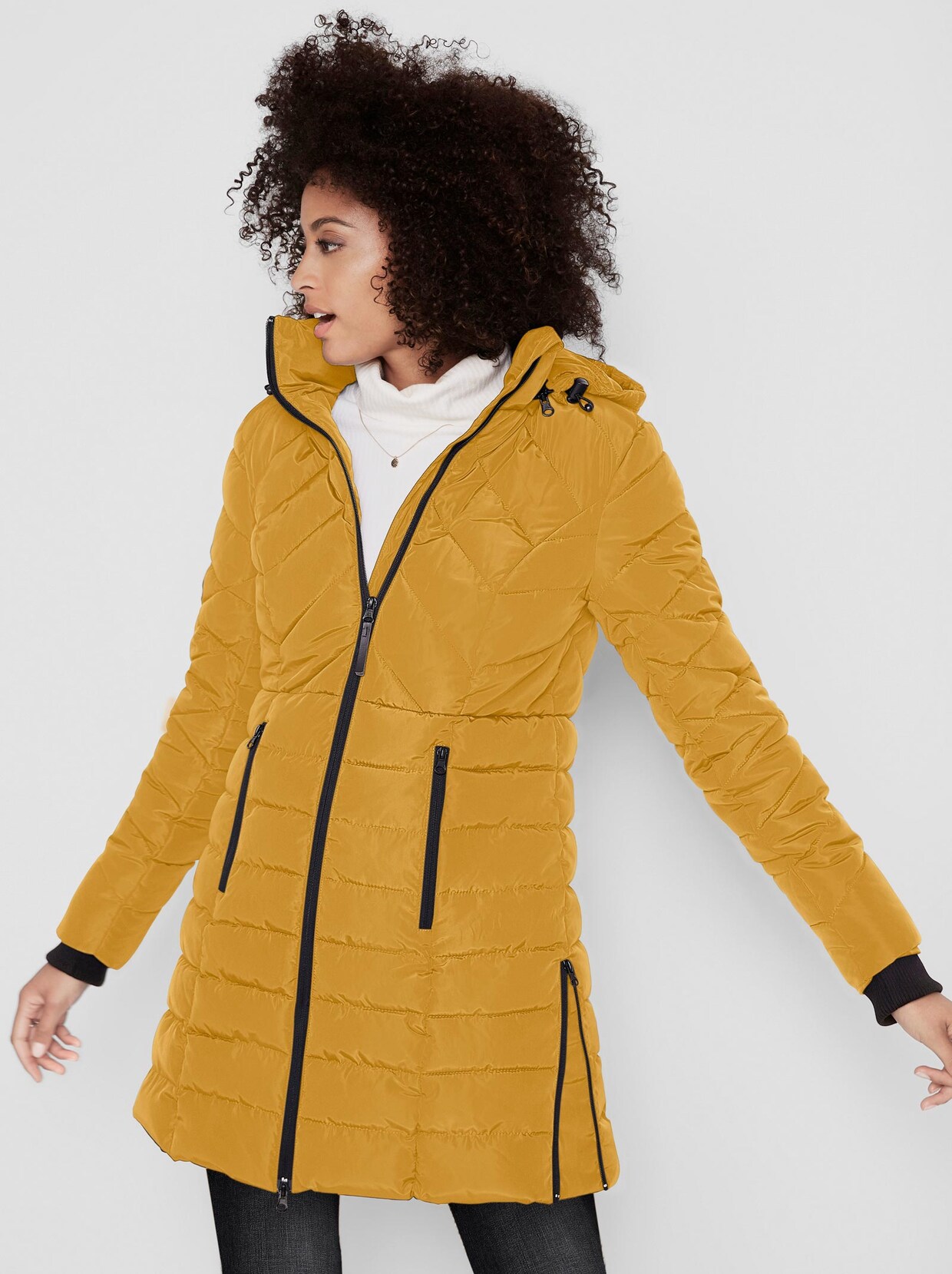 Steppjacke - ocker