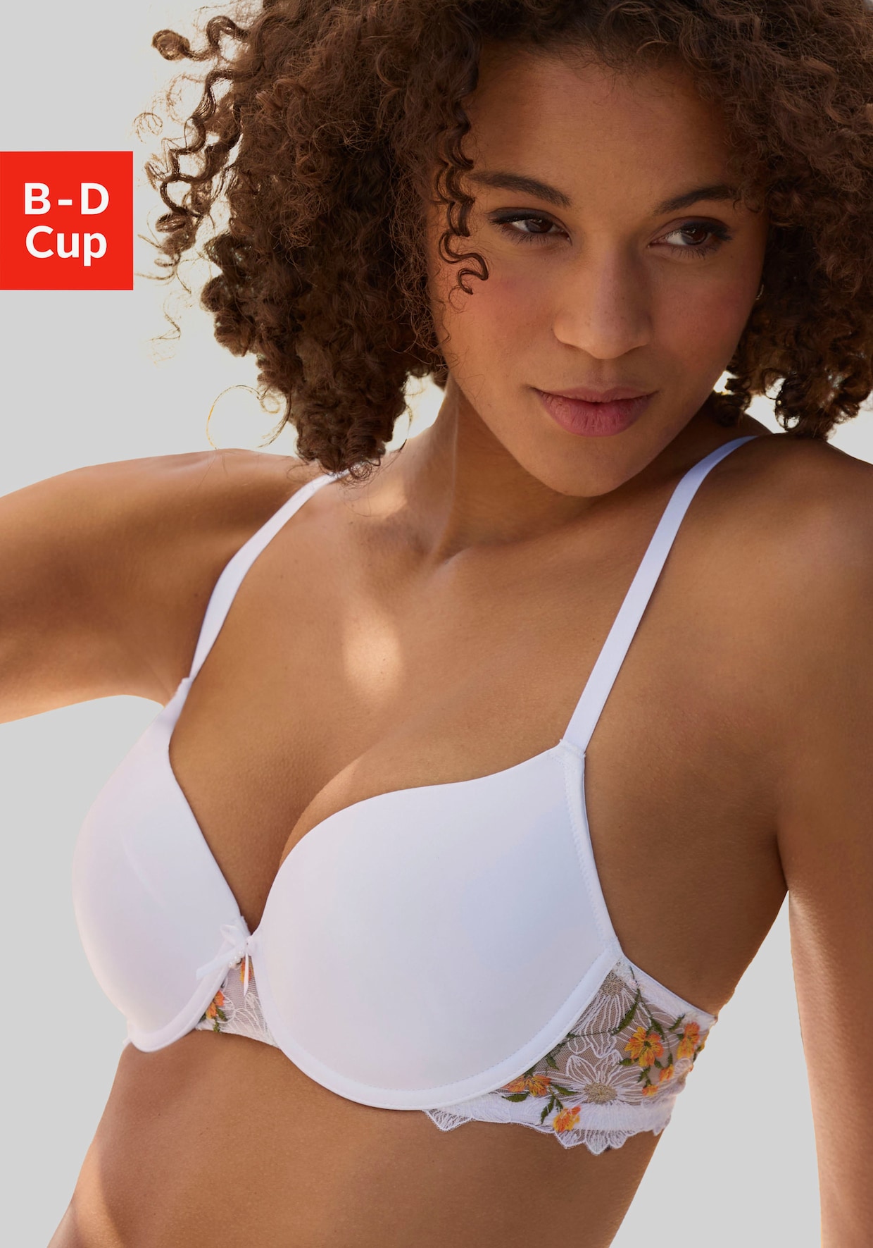 LASCANA Beha met cups - wit/oranje